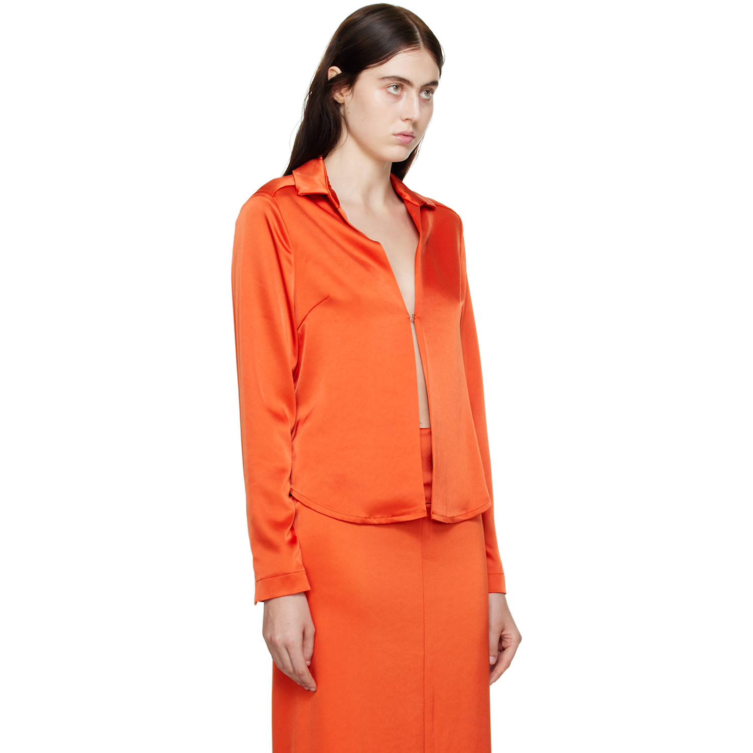  Paris Georgia Ssense Exclusive Orange Hook-eye Shirt 