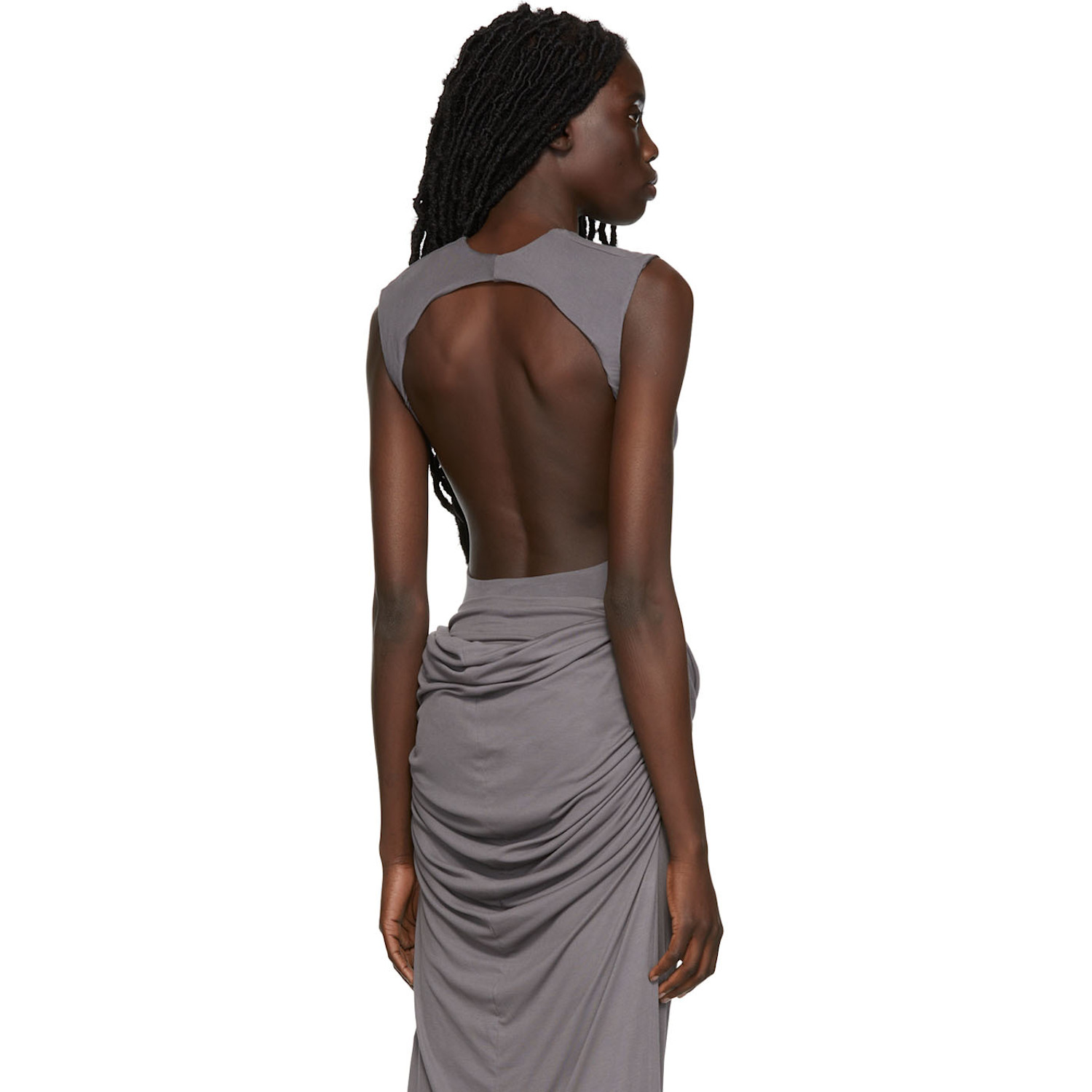  Paris Georgia Gray Cut-out Bodysuit 