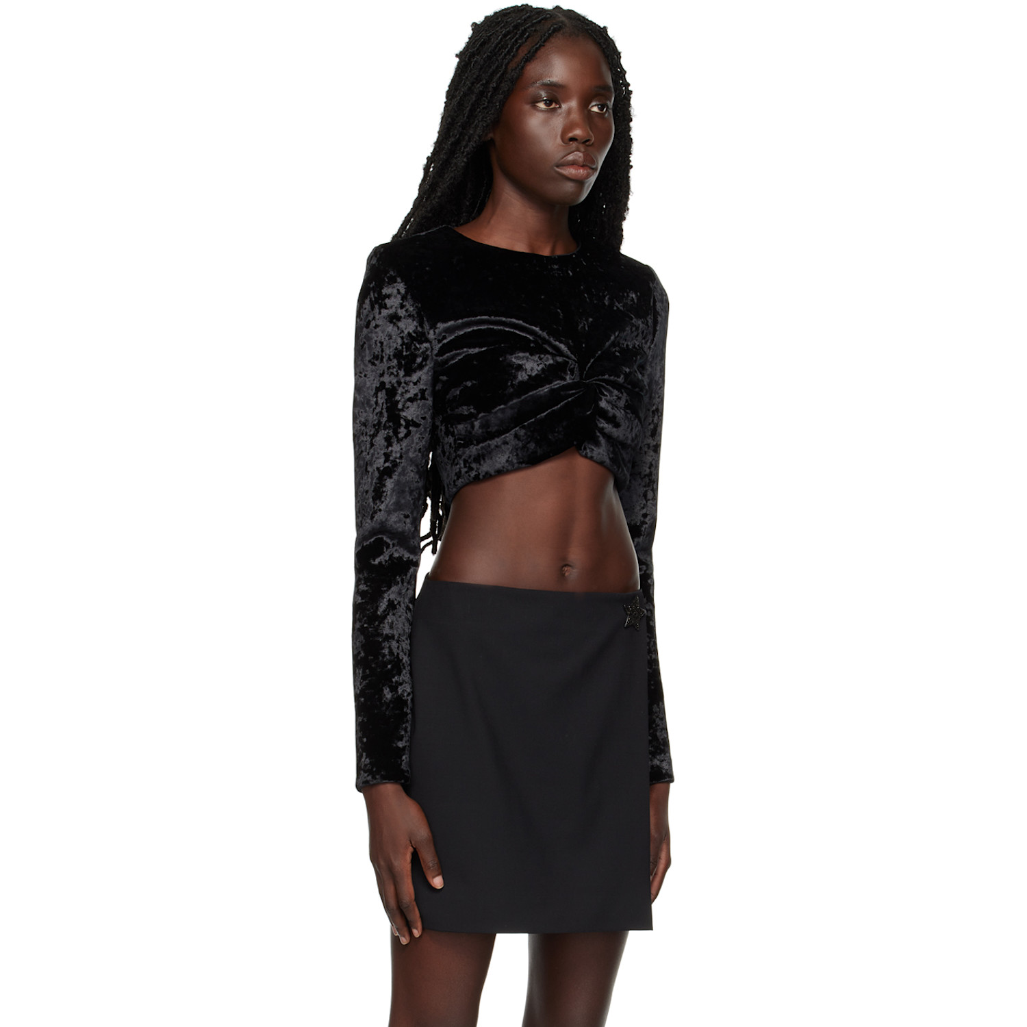  Msgm Black Twist Blouse 