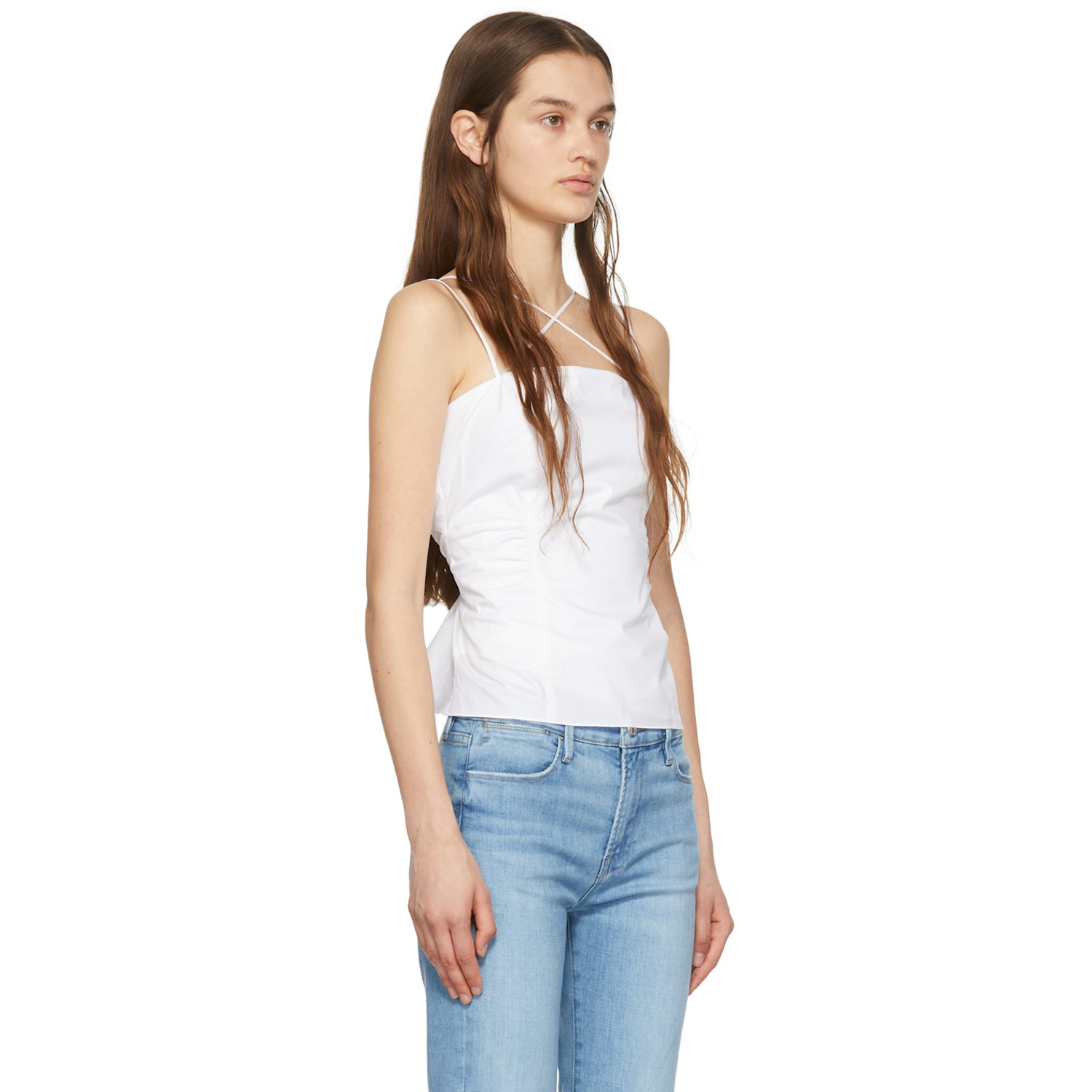  Frame White Tie Back Tank Top 
