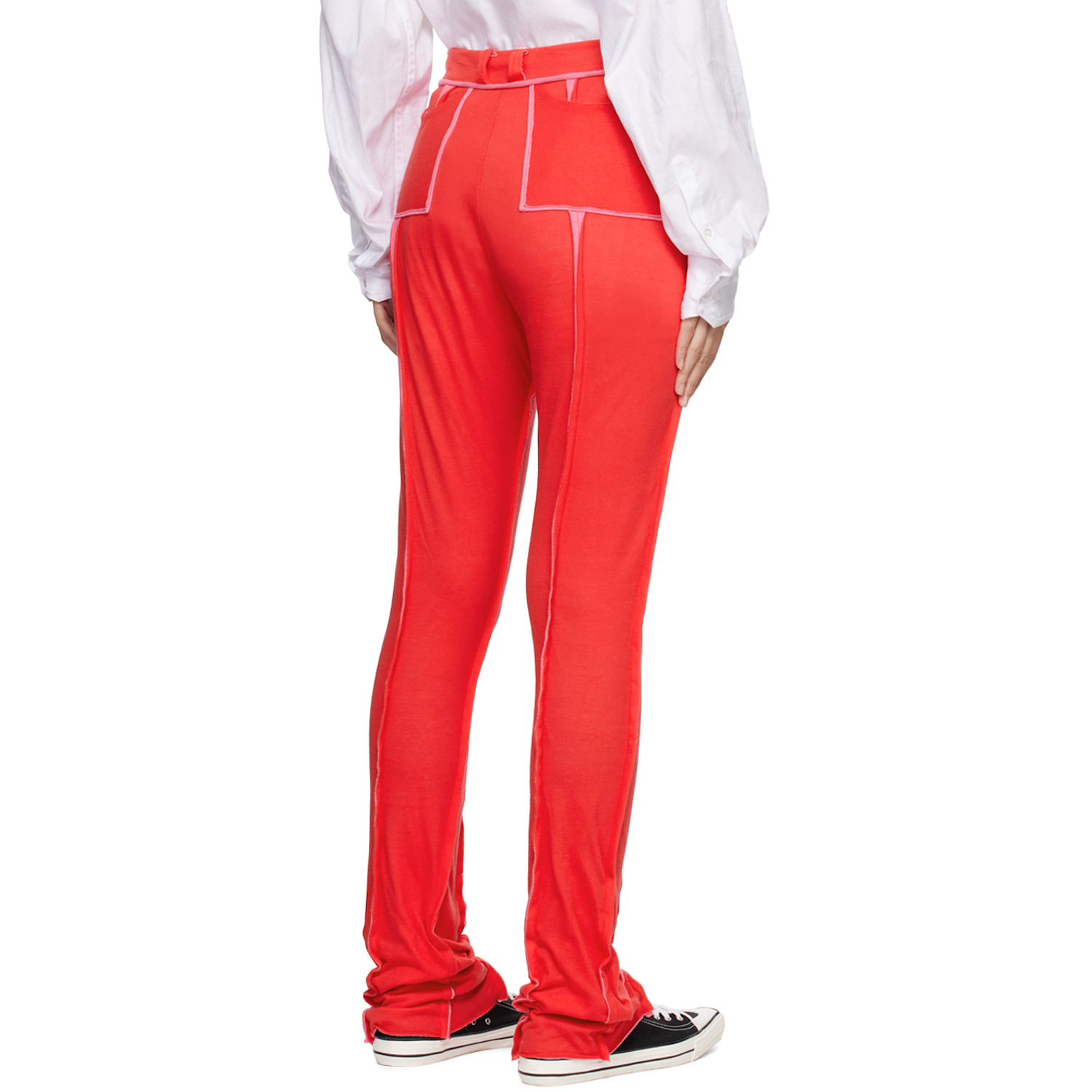  Edward Cuming Red & Pink Raw Edge Lounge Pants 