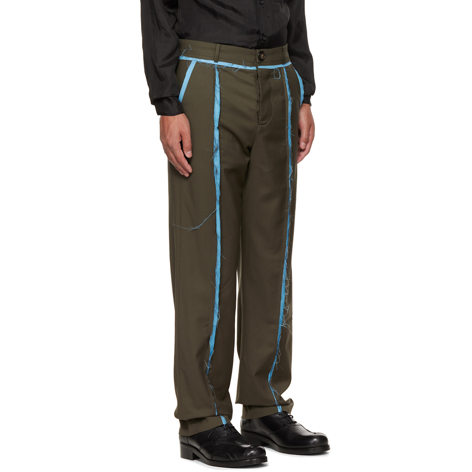  Edward Cuming Khaki Peek-a-boo Trousers 