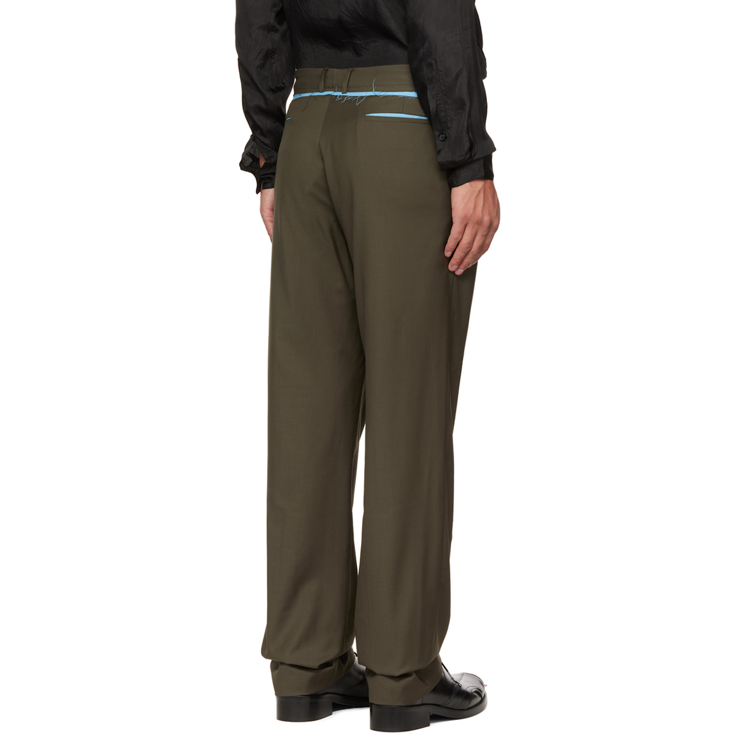  Edward Cuming Khaki Peek-a-boo Trousers 
