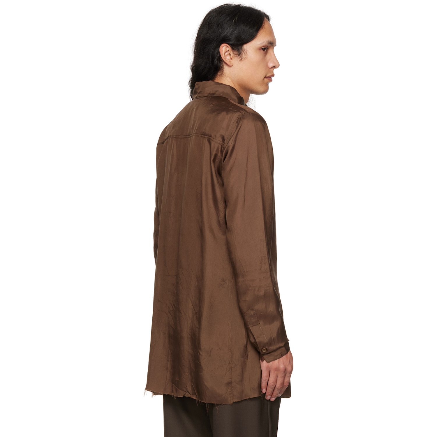  Edward Cuming Ssense Exclusive Brown Fitted Polo 