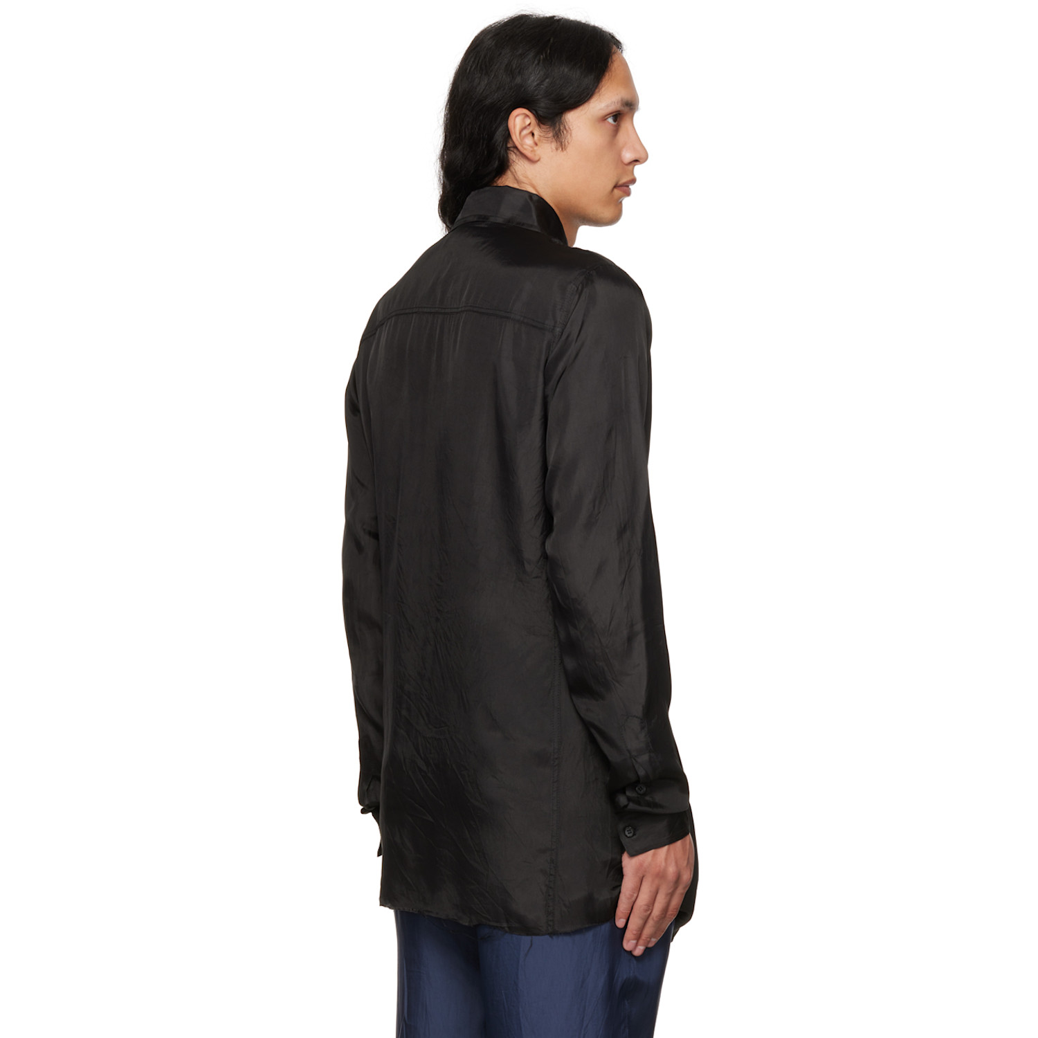  Edward Cuming Ssense Exclusive Black Fitted Polo 