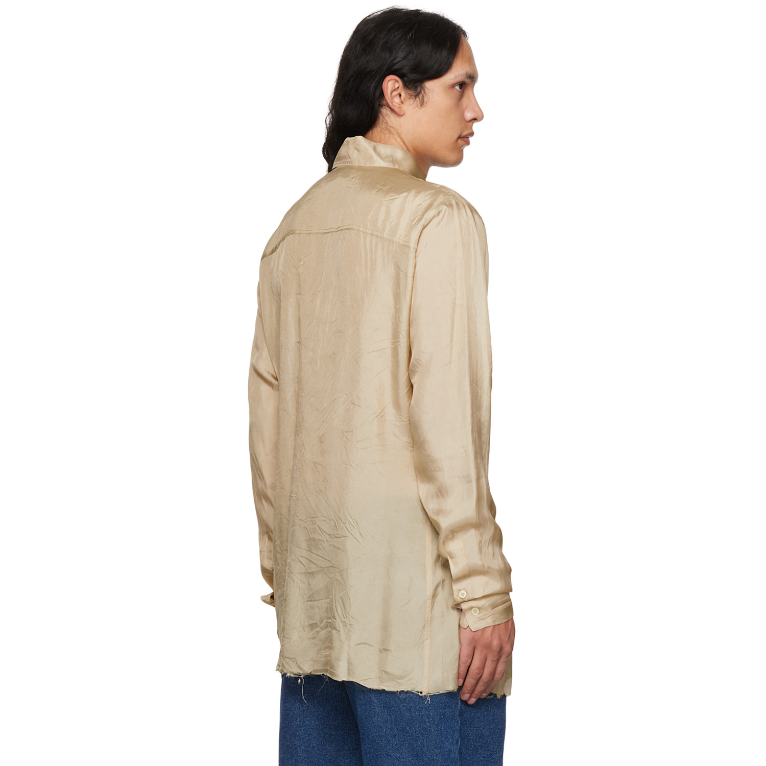  Edward Cuming Ssense Exclusive Beige Fitted Polo 