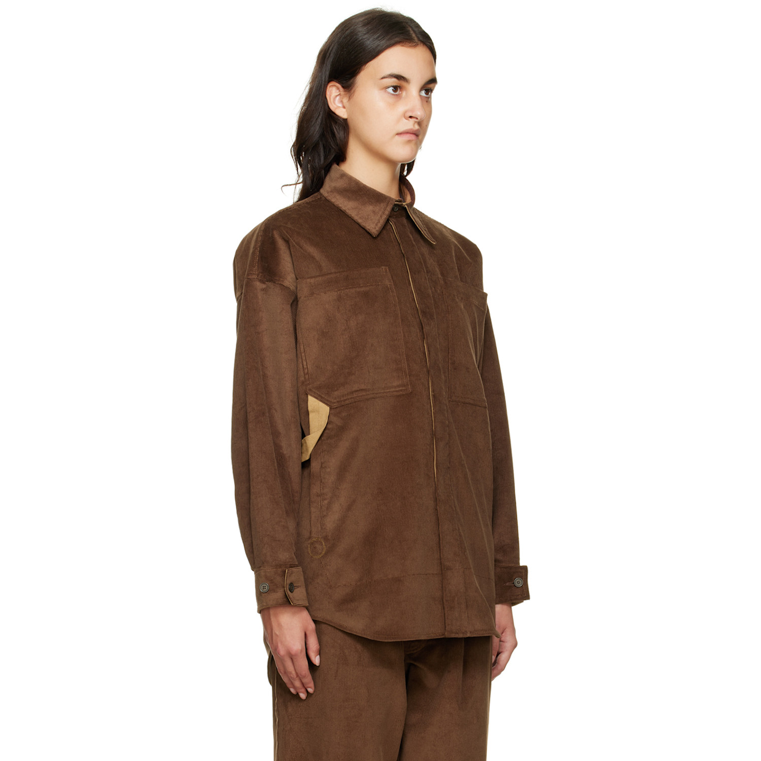  Bernhard Willhelm Brown Patch Pocket Shirt 