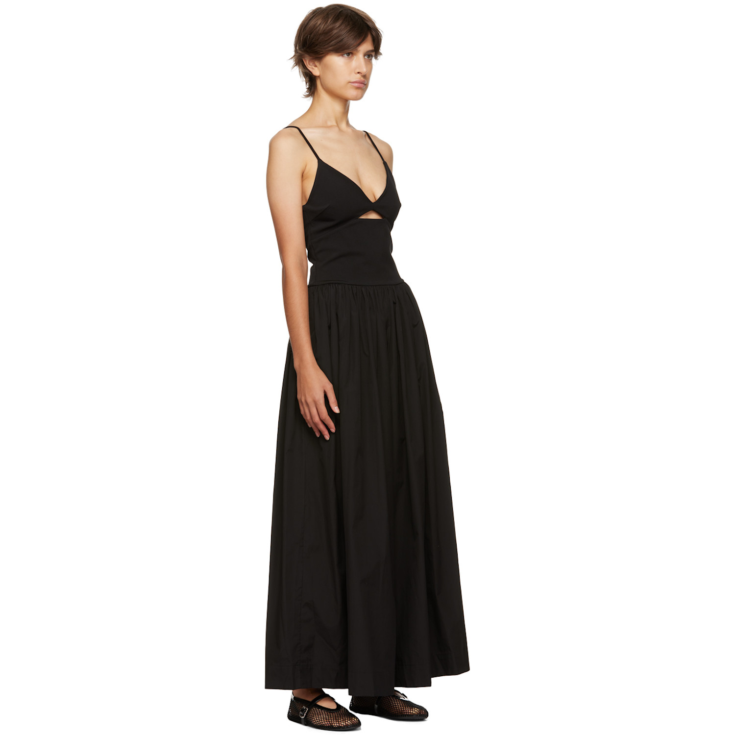  Esse Studios Black Tri Knit Maxi Dress 