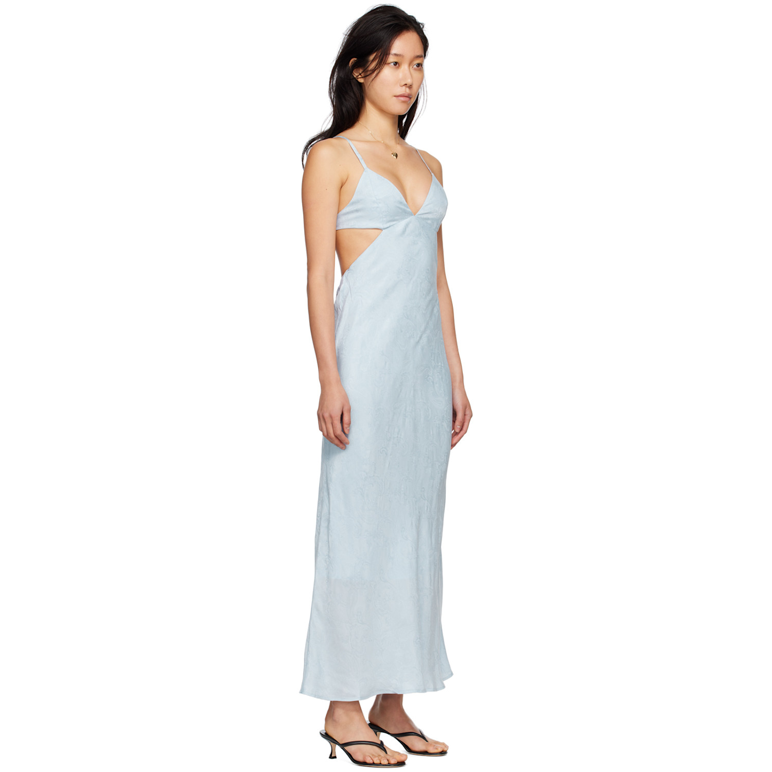  Third Form Blue Paisley Midi Dress 
