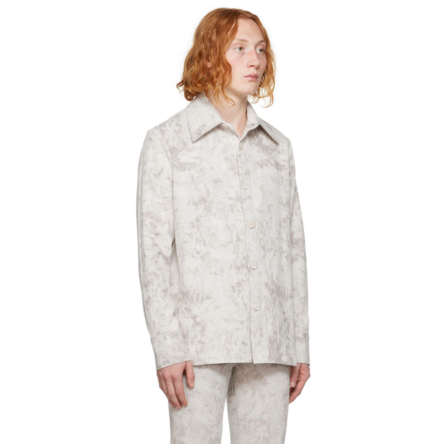  Séfr Ssense Exclusive Off-white Mille Denim Shirt 