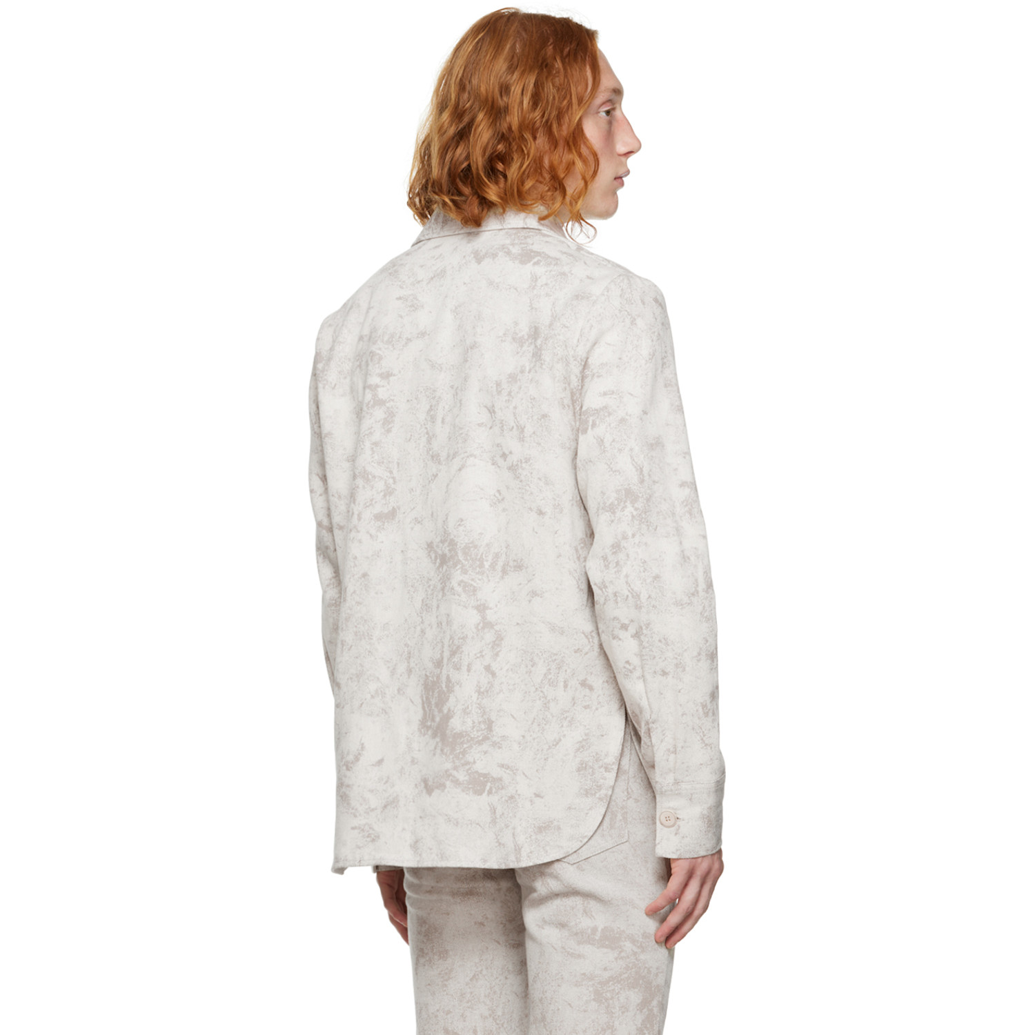  Séfr Ssense Exclusive Off-white Mille Denim Shirt 