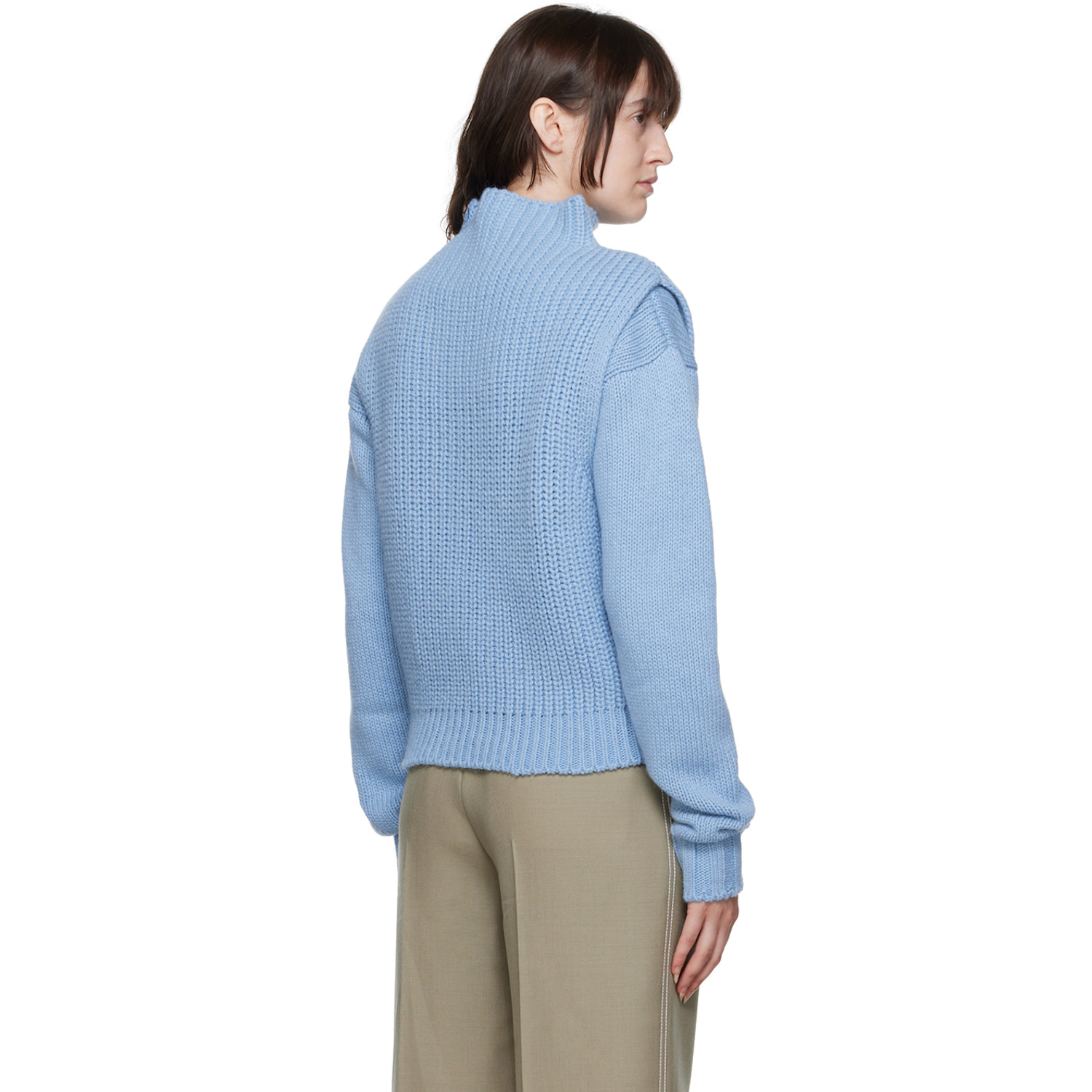  Le17septembre Blue Layered Sweater Set 