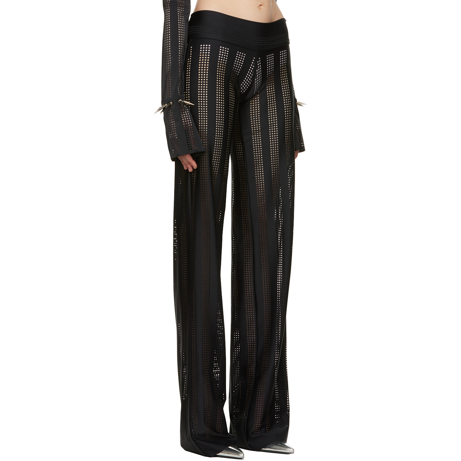  Fal-ash Ssense Exclusive Black Perforated Trousers 