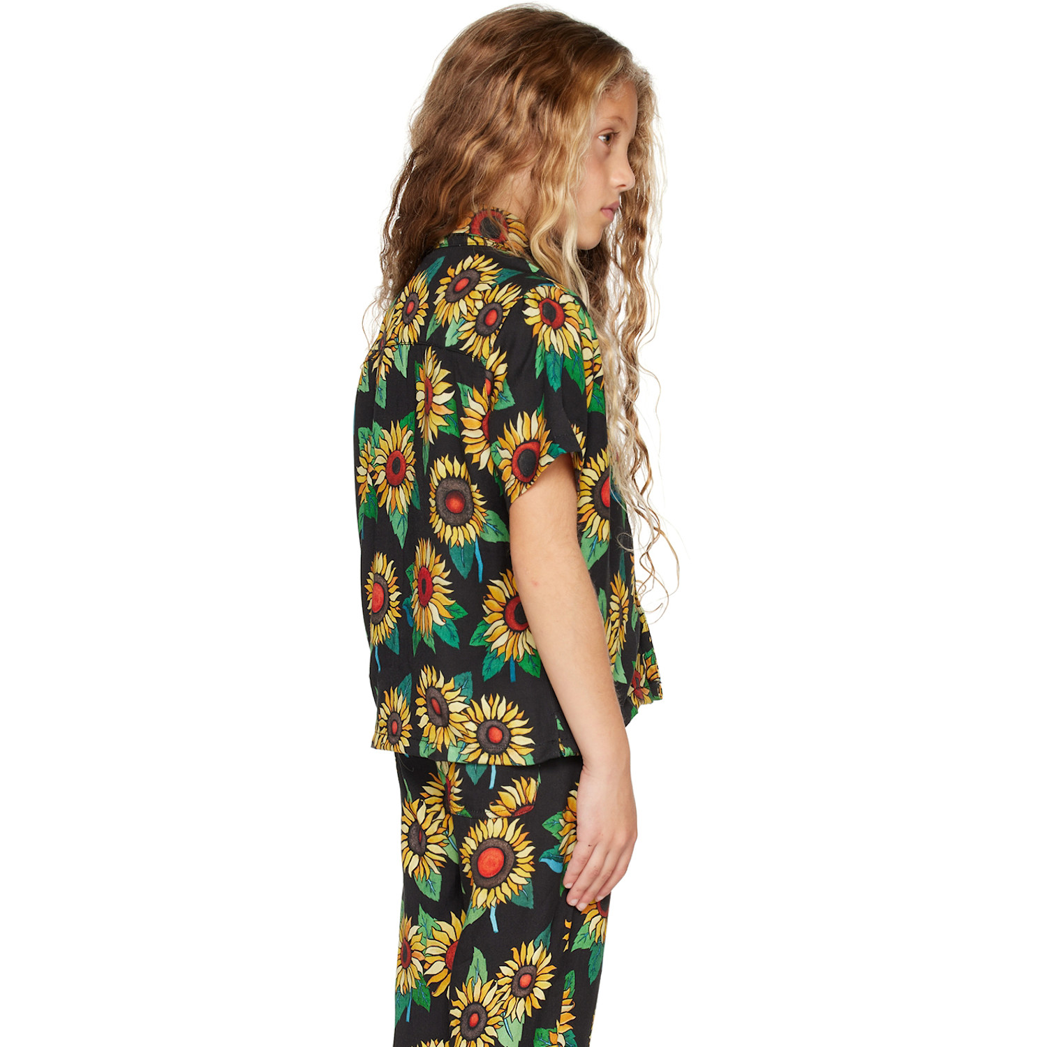  Endless Joy Kids Black Sunflower Shirt 