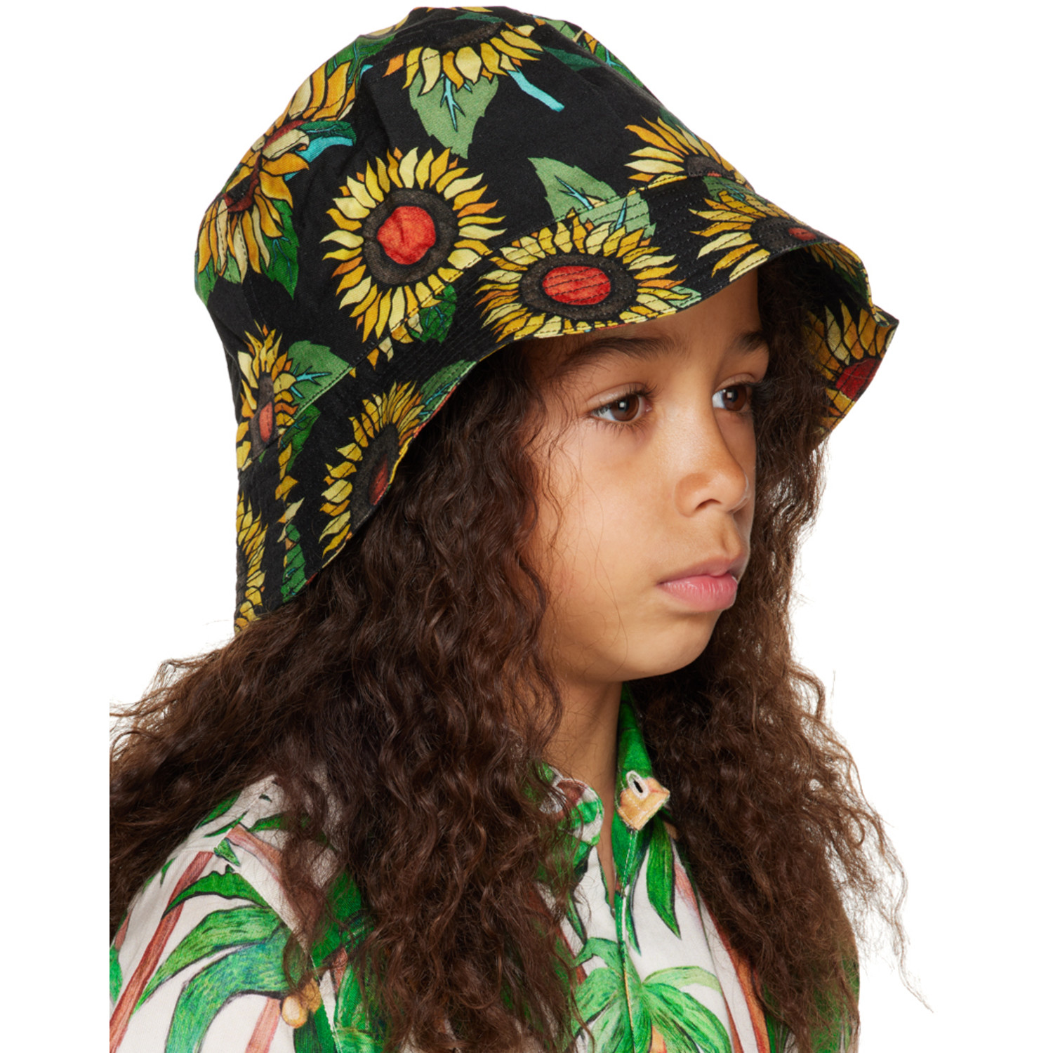  Endless Joy Kids Black Sunflower Bucket Hat 