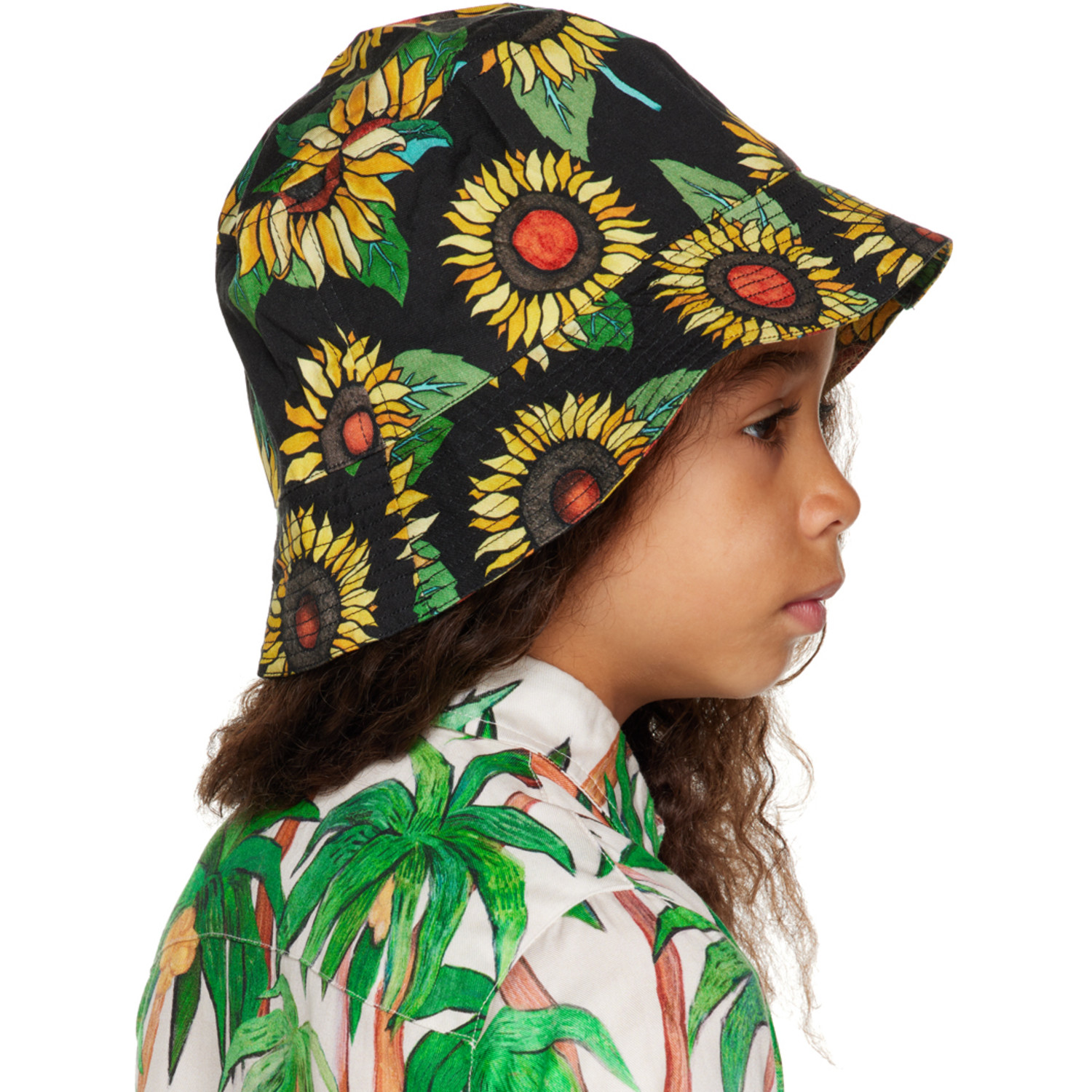  Endless Joy Kids Black Sunflower Bucket Hat 