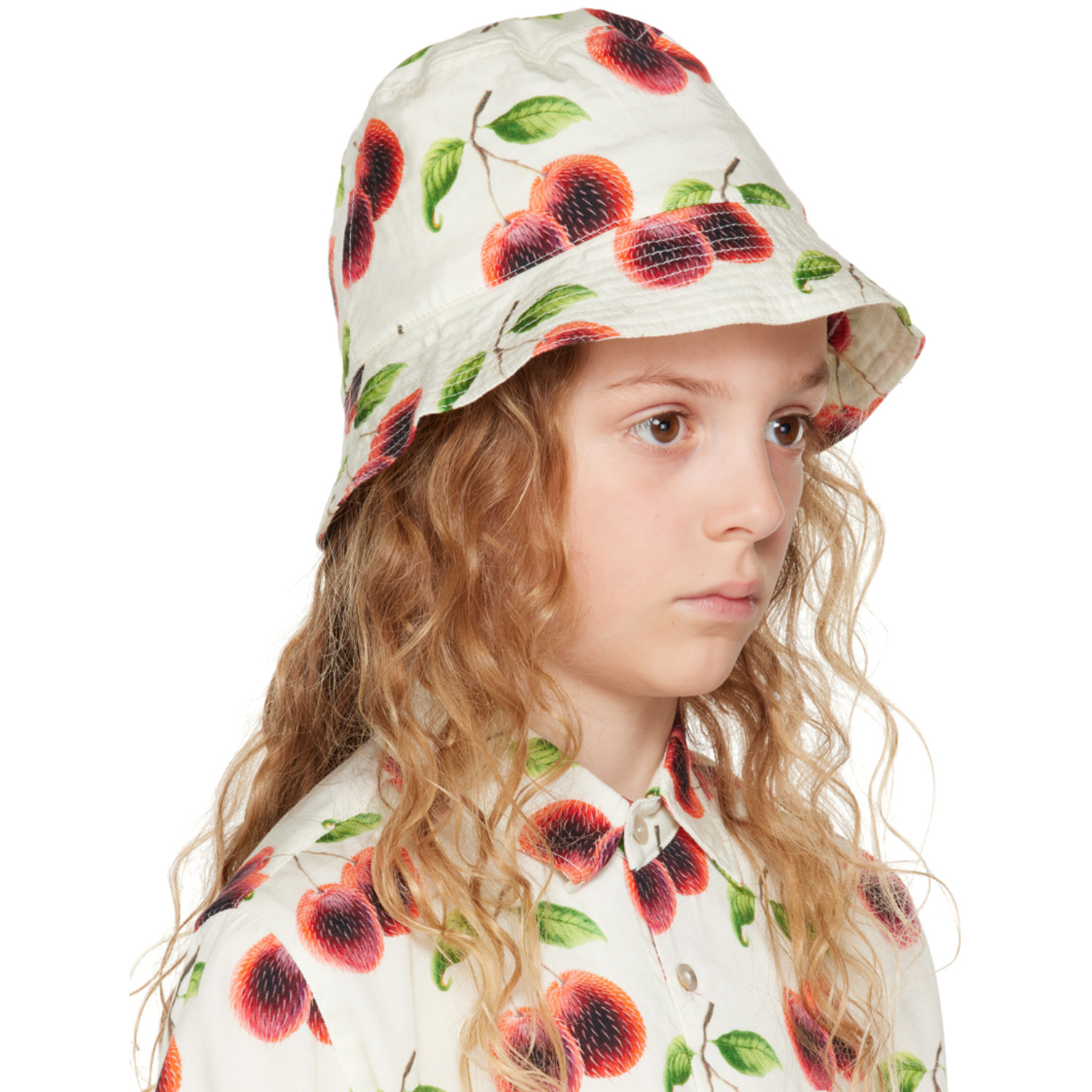  Endless Joy Kids White Rambutan Bucket Hat 