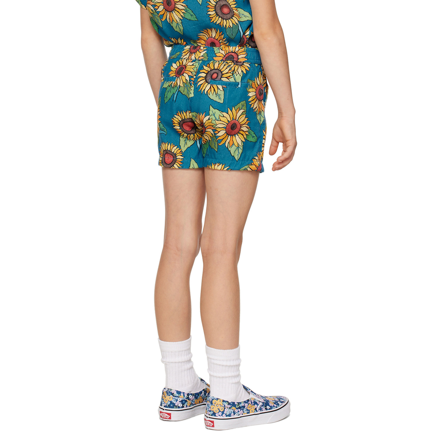  Endless Joy Kids Blue Sunflower Shorts 