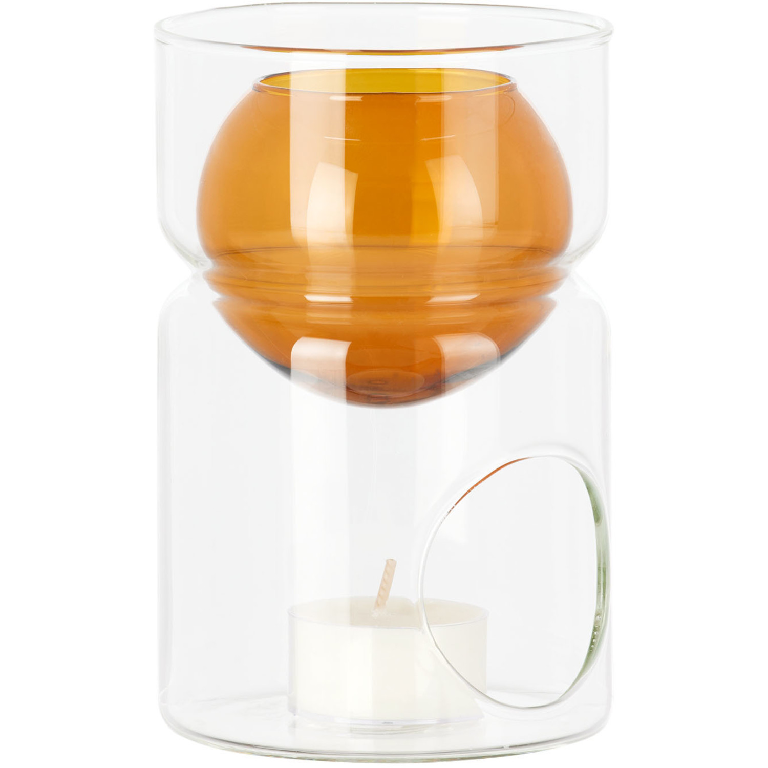  Fazeek Orange Tea Light & Oil Burner 