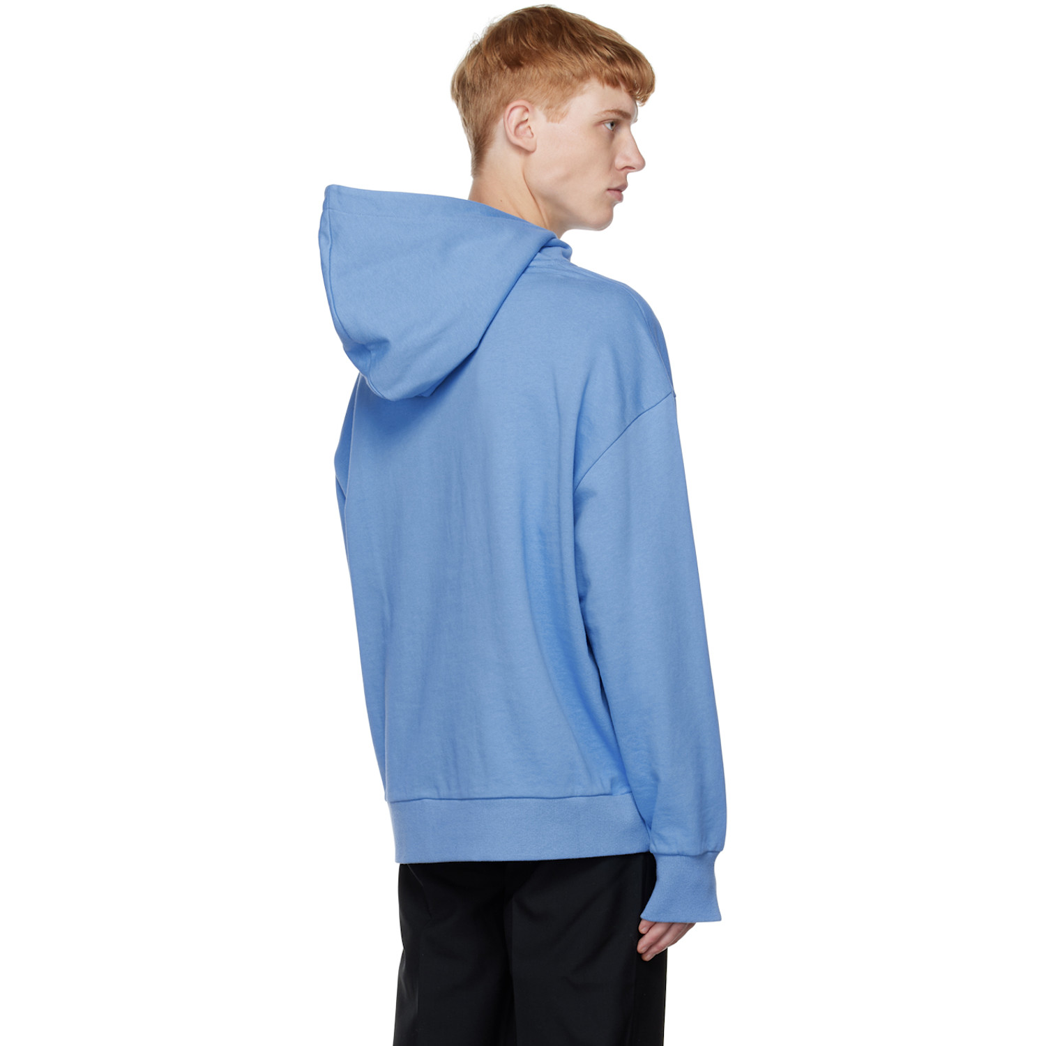  Calvinluo Blue Embroidered Hoodie 