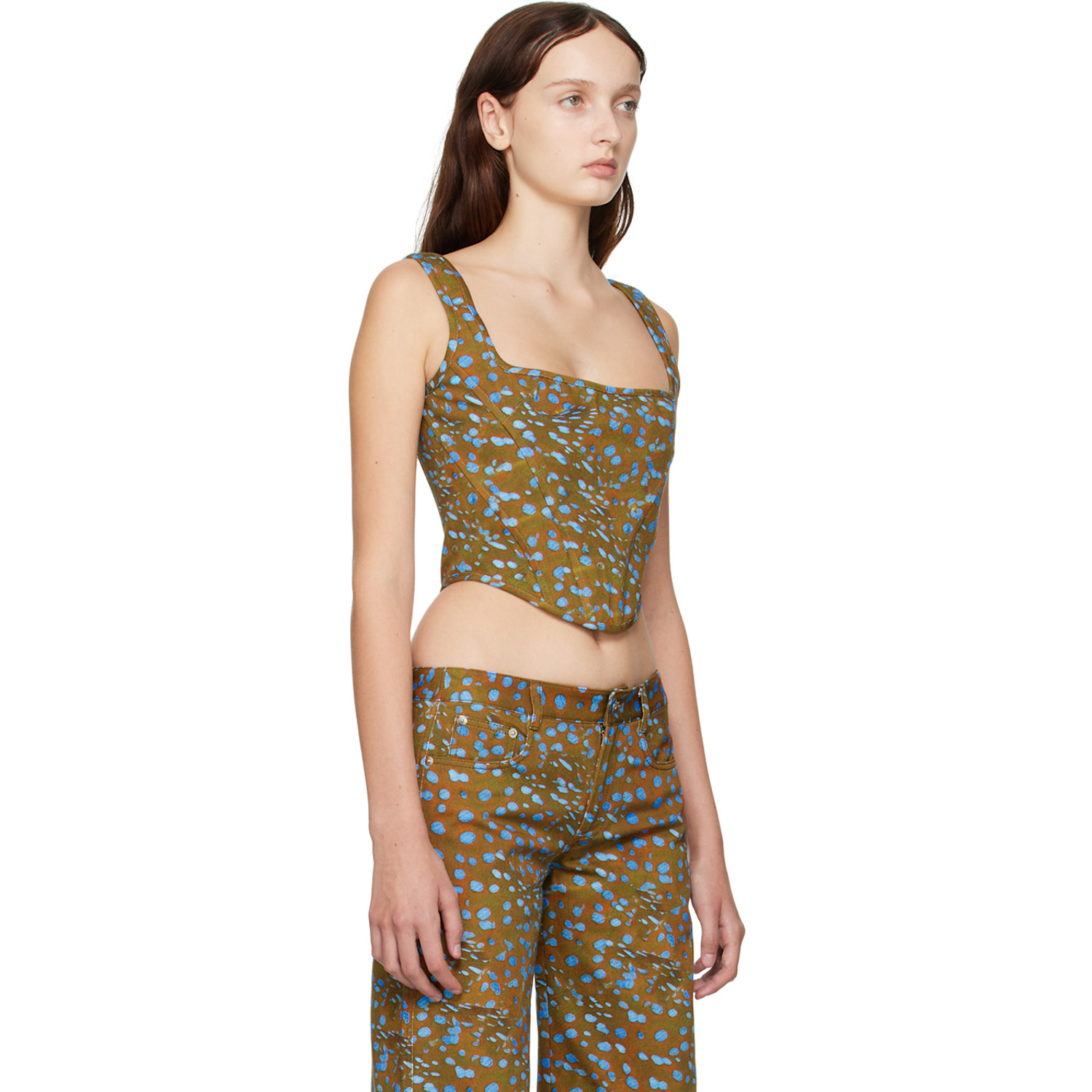  Priscavera Brown Printed Corset 