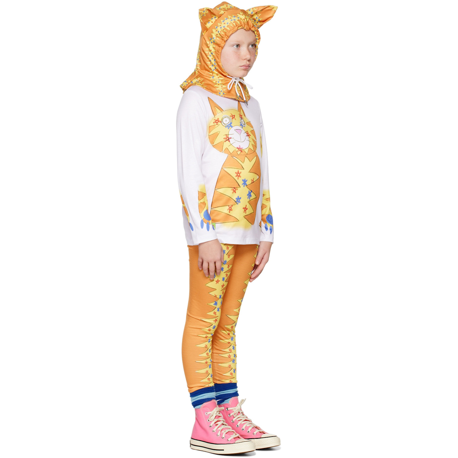  Chopova Lowena Ssense Exclusive Kids Orange & Yellow Magic Cat Costume 