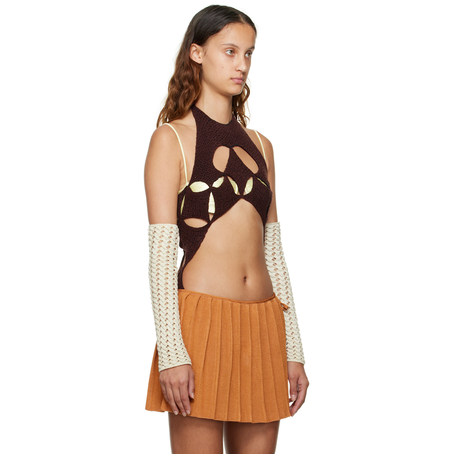  Isa Boulder Ssense Exclusive Brown Argyle Bodysuit 