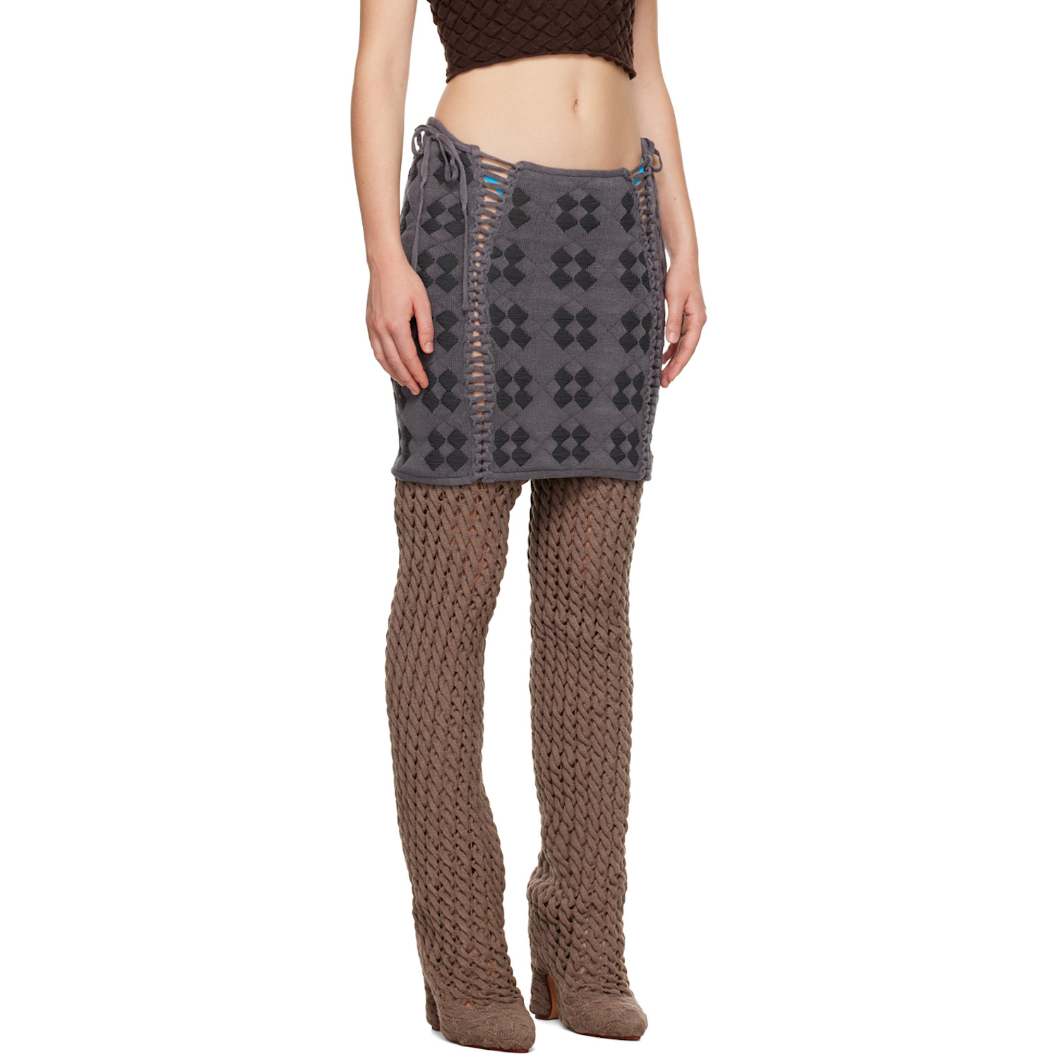  Isa Boulder Ssense Exclusive Gray Expandable Miniskirt 