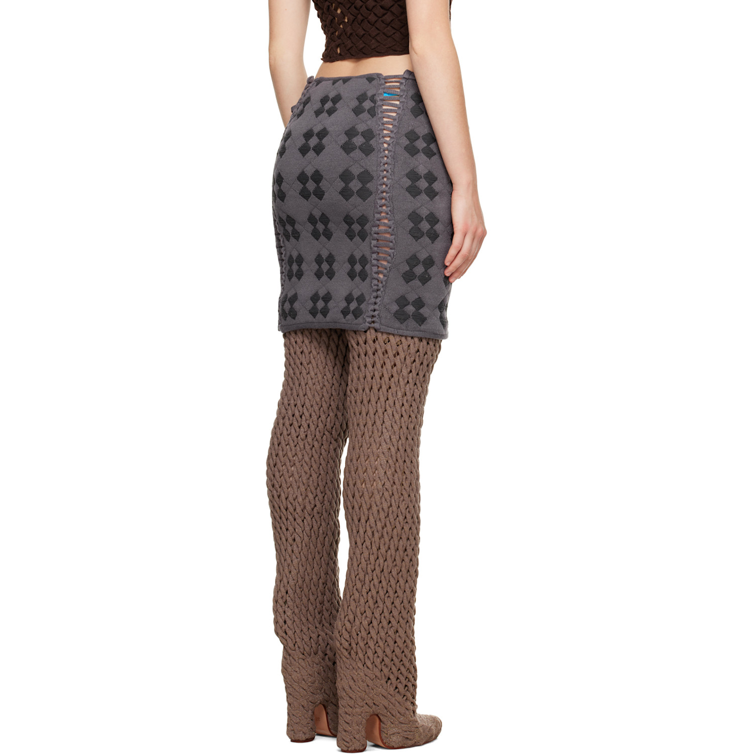  Isa Boulder Ssense Exclusive Gray Expandable Miniskirt 