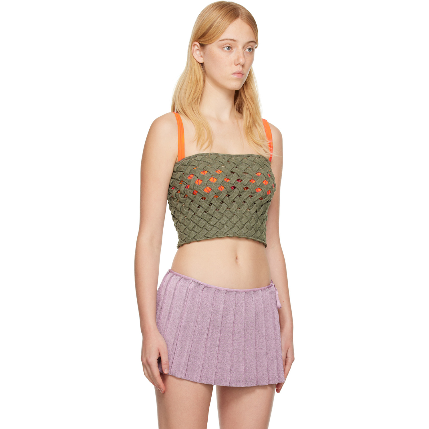  Isa Boulder Khaki Strapless Camisole 