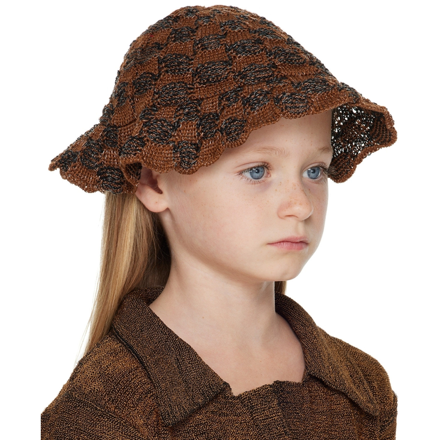  Isa Boulder Ssense Exclusive Kids Orange & Navy Bucket Hat 