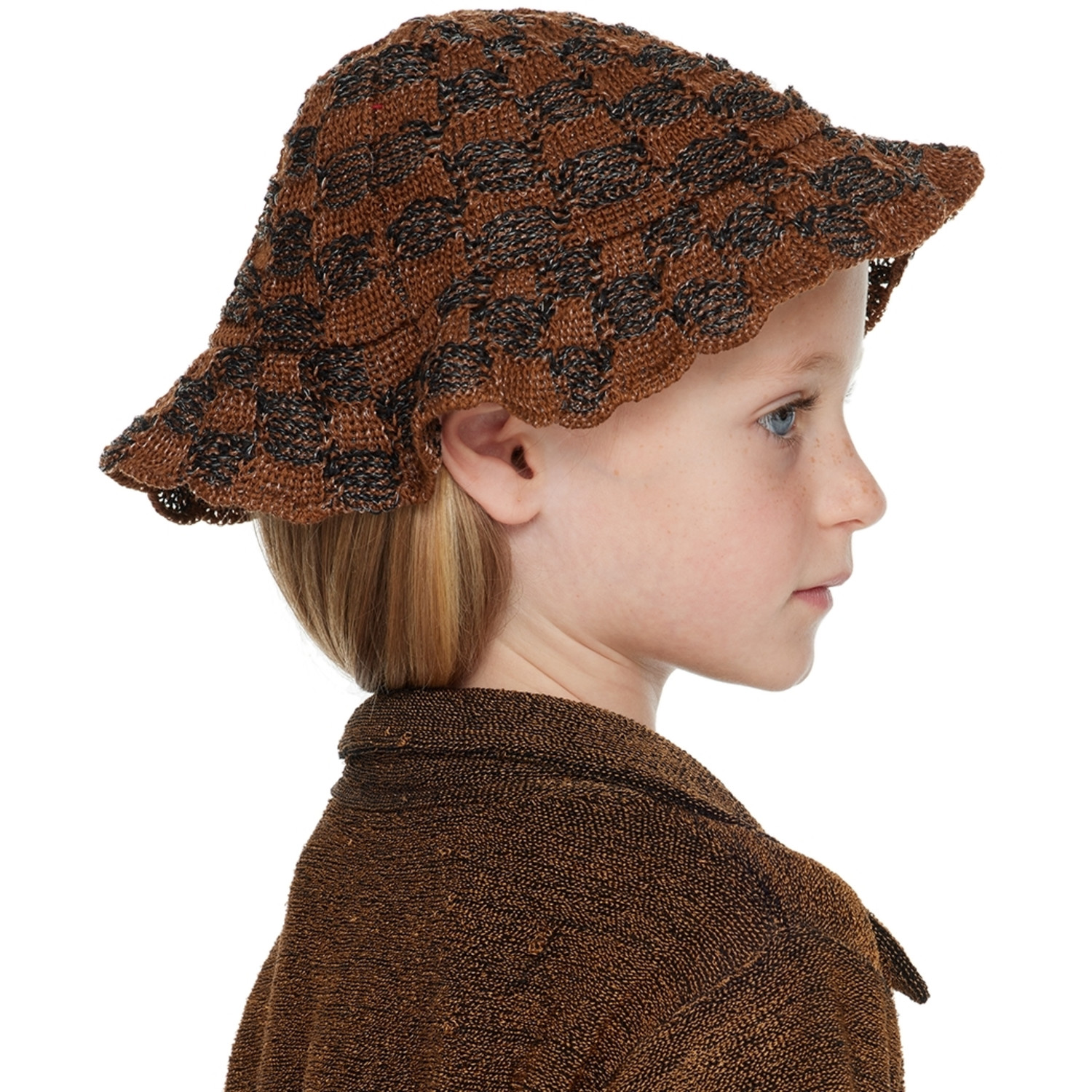  Isa Boulder Ssense Exclusive Kids Orange & Navy Bucket Hat 