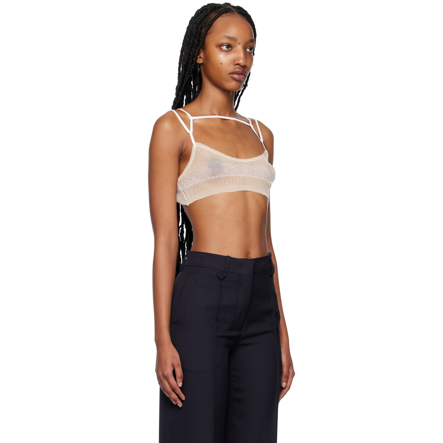  Jacquemus Beige Le Papier 'le Bandeau Sognu' Bra 