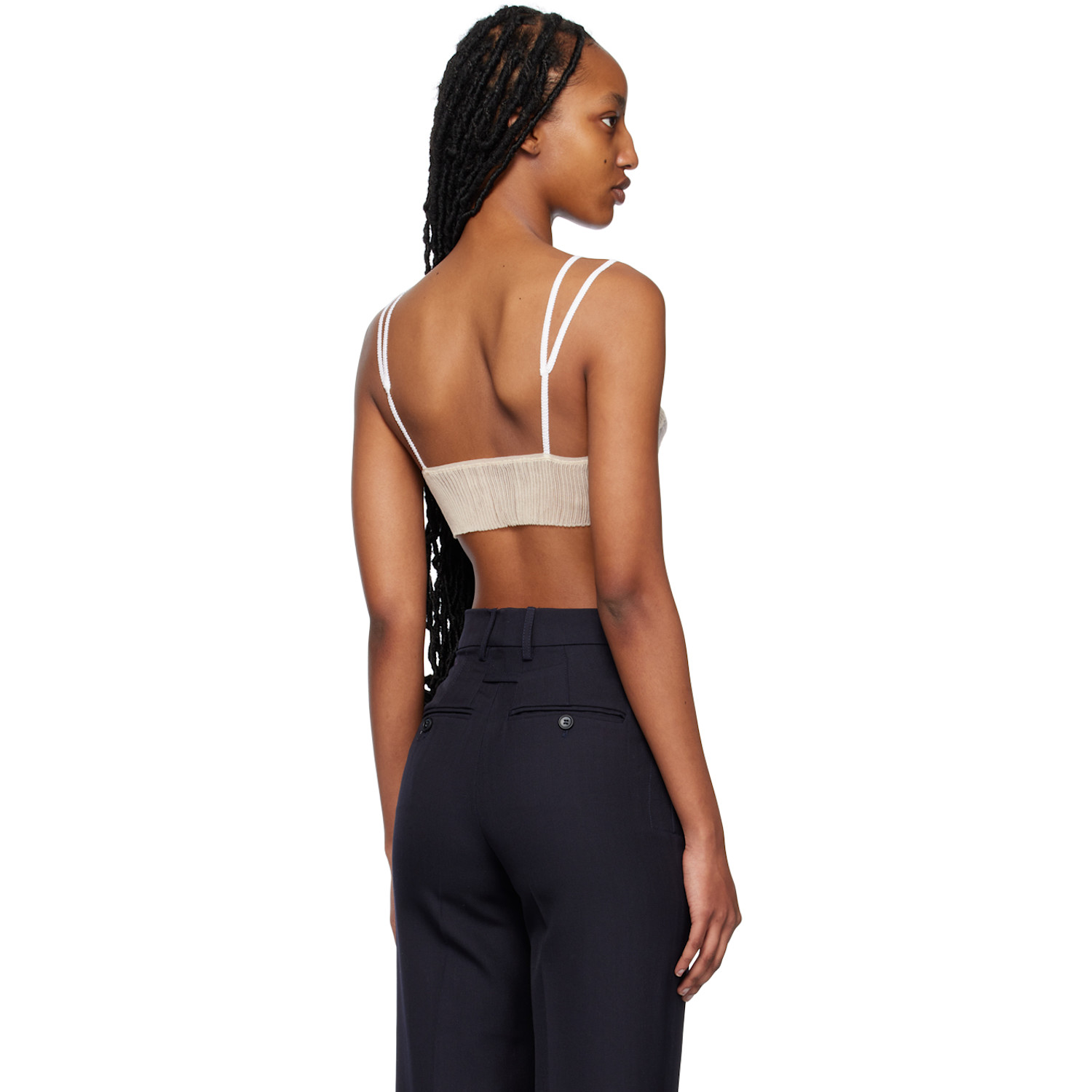  Jacquemus Beige Le Papier 'le Bandeau Sognu' Bra 