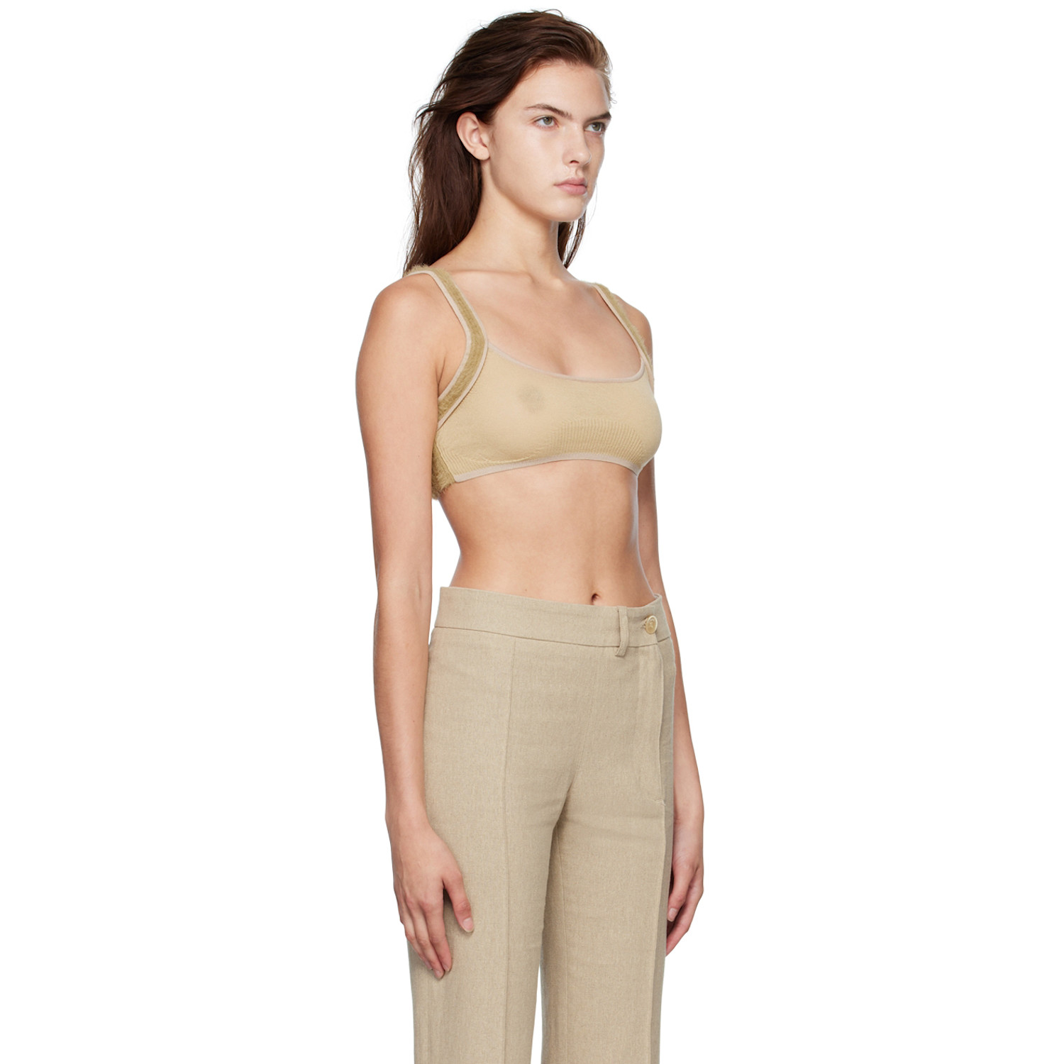  Jacquemus Brown 'le Bandeau Ascosu' Bra 