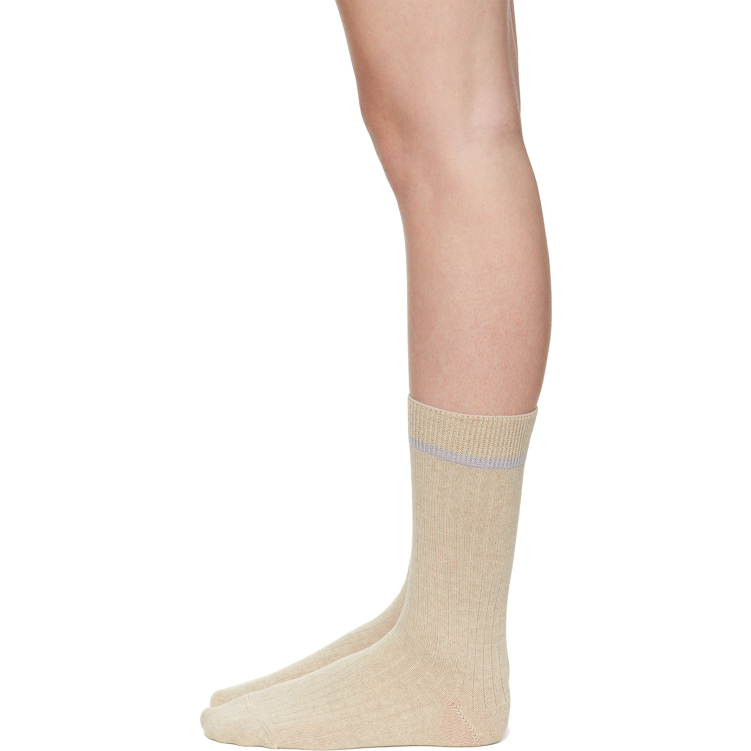  Jacquemus Beige Le Papier 'les Chaussettes Noeud' Socks 