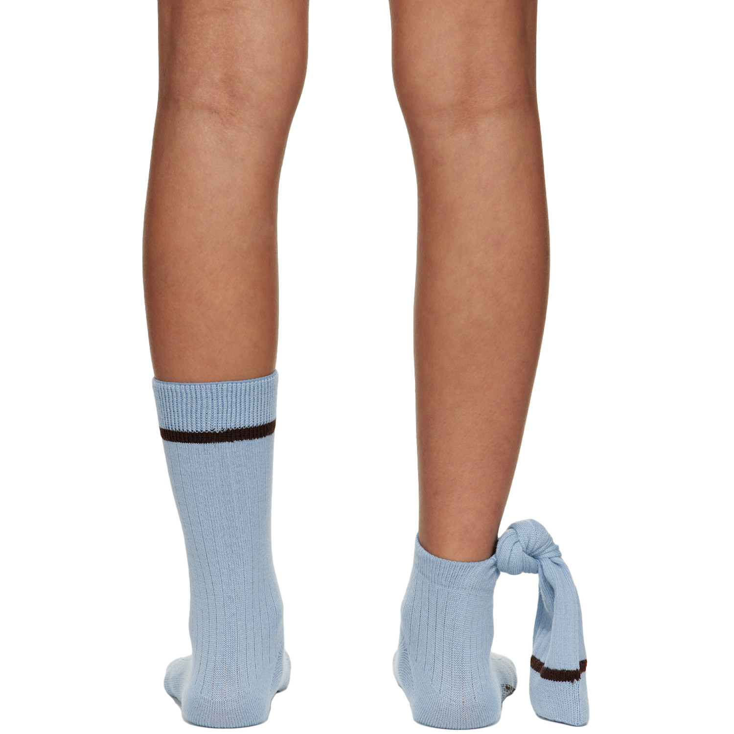  Jacquemus Blue Le Papier 'les Chaussettes Noeud' Socks 