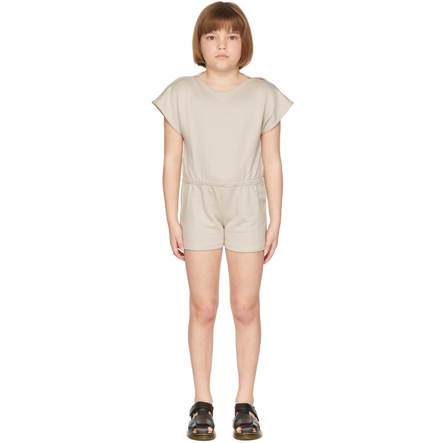  Misha & Puff Kids Gray French Terry Romper 