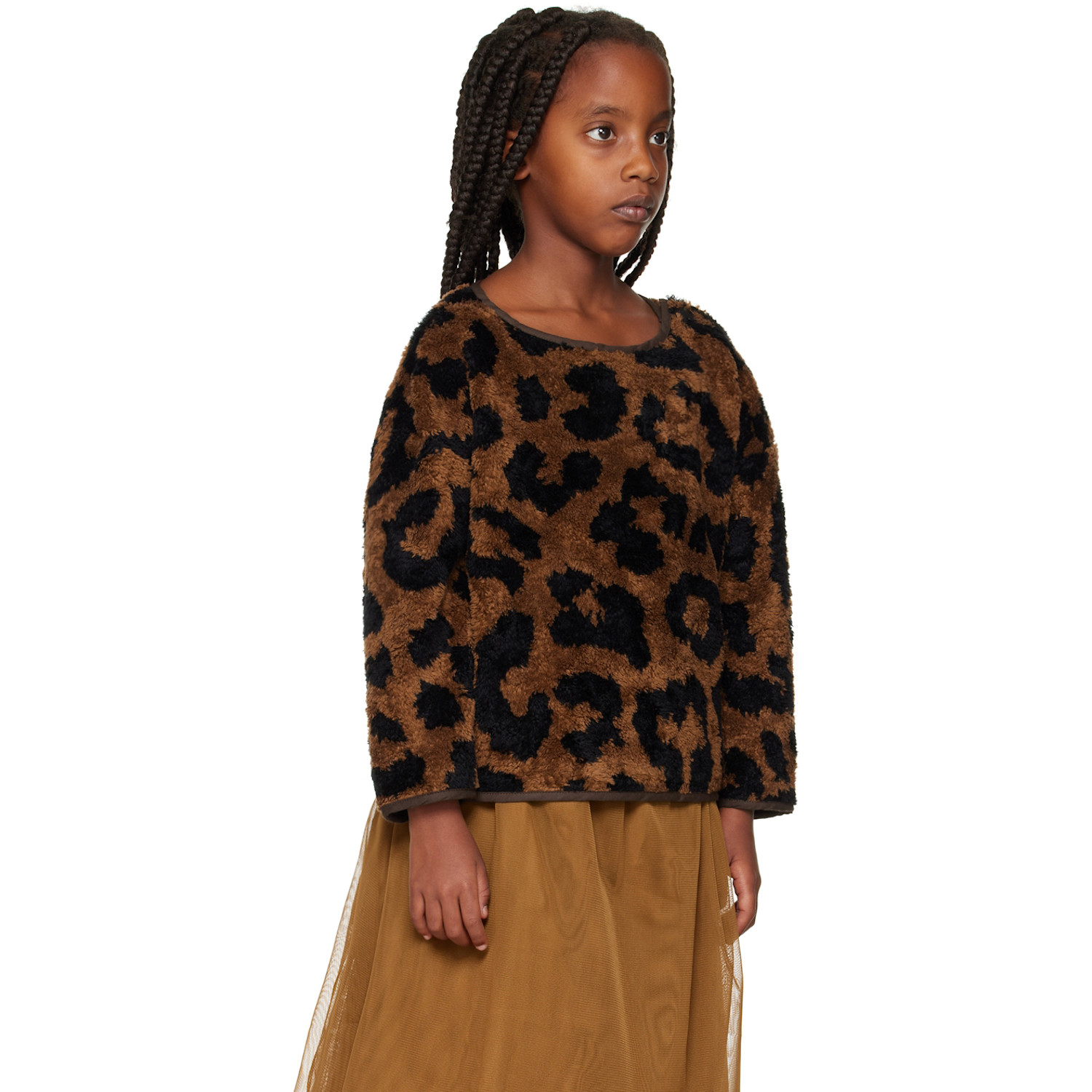  Daily Brat Kids Brown Leopard Sweatshirt 