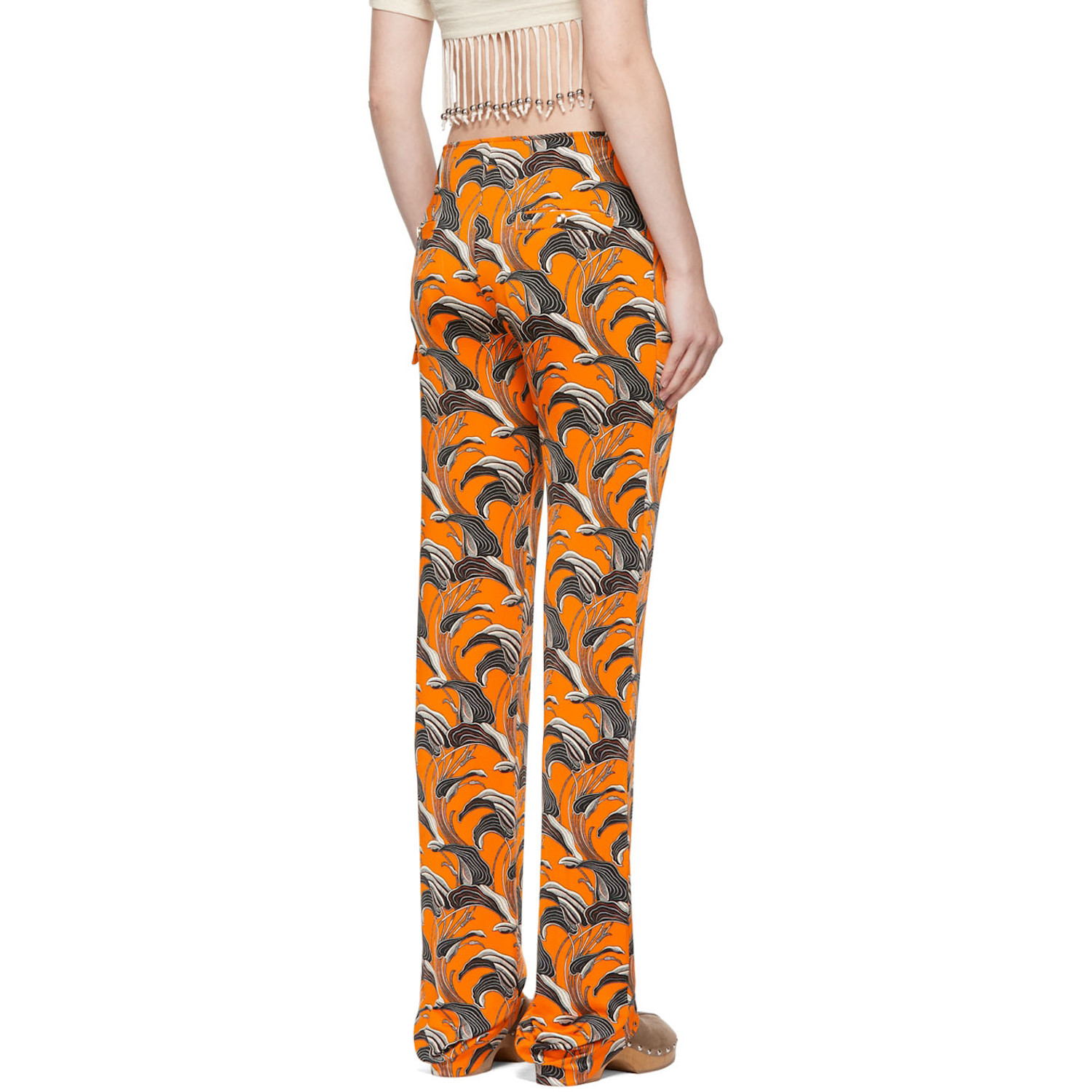  Rabanne Orange Viscose Trousers 