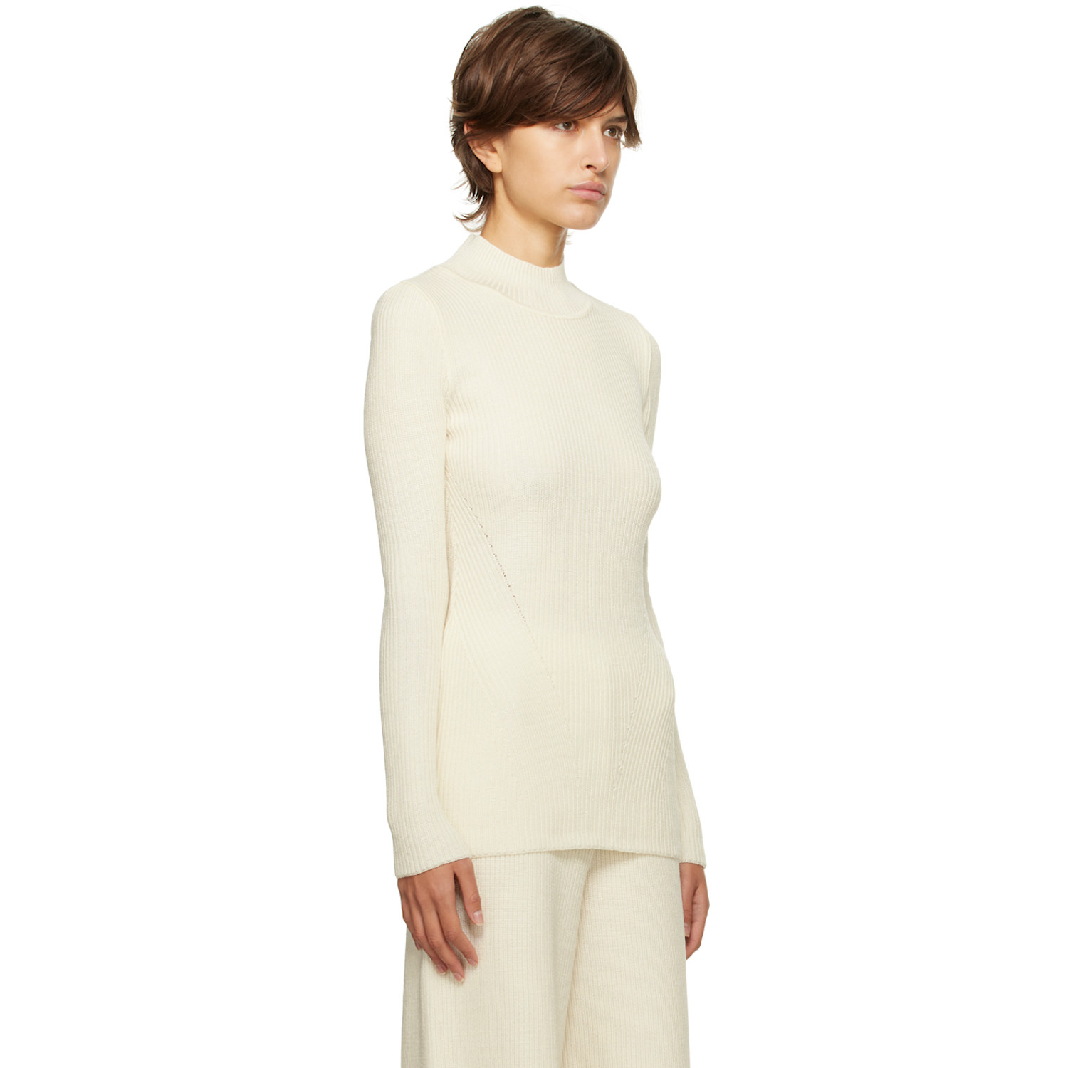  Norba Off-white Cutout Turtleneck 