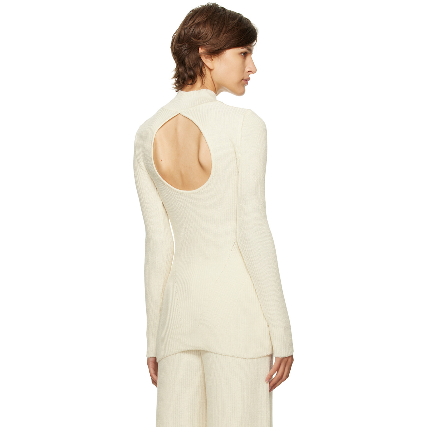  Norba Off-white Cutout Turtleneck 