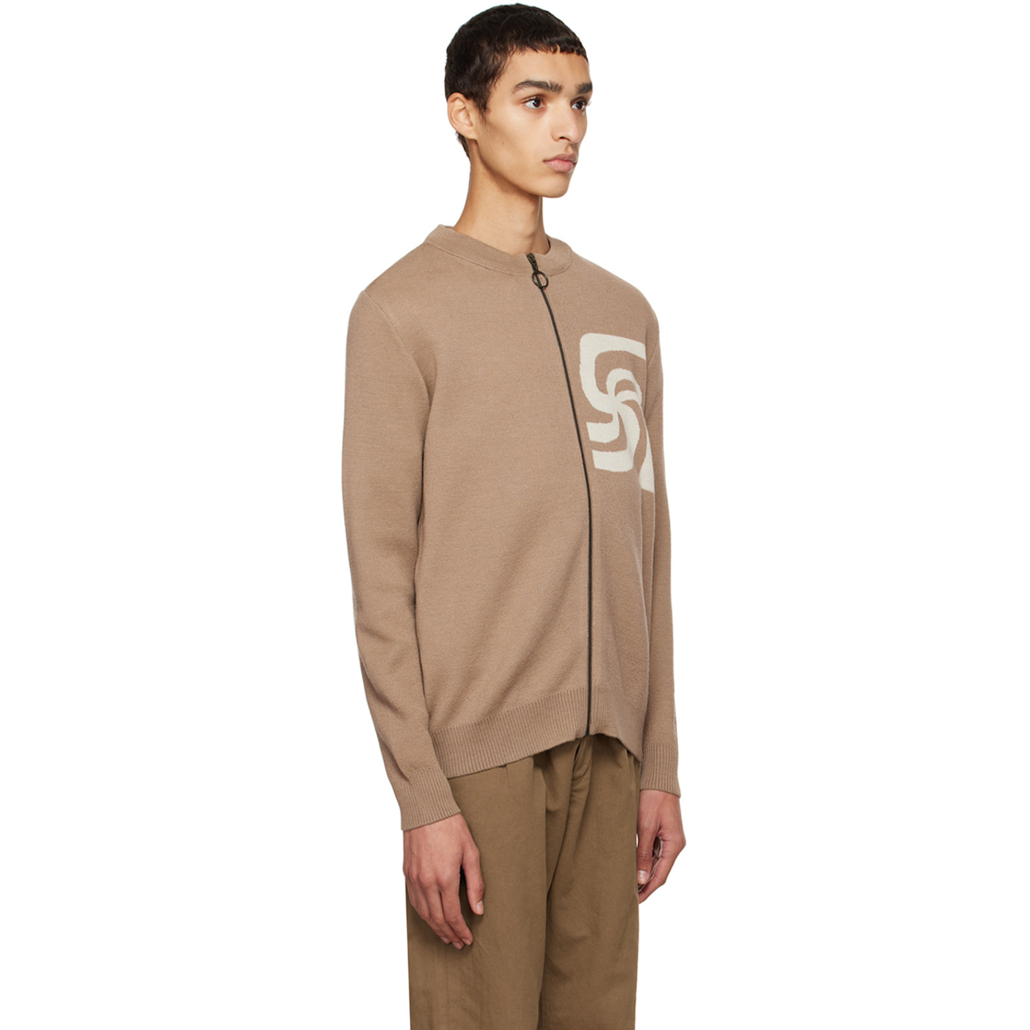  Soulland Beige Armor Lux Edition Cardigan 