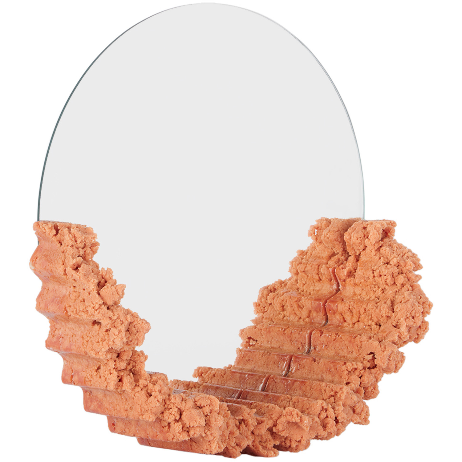  Charlotte Kidger Orange Small Raw Edge Mirror 