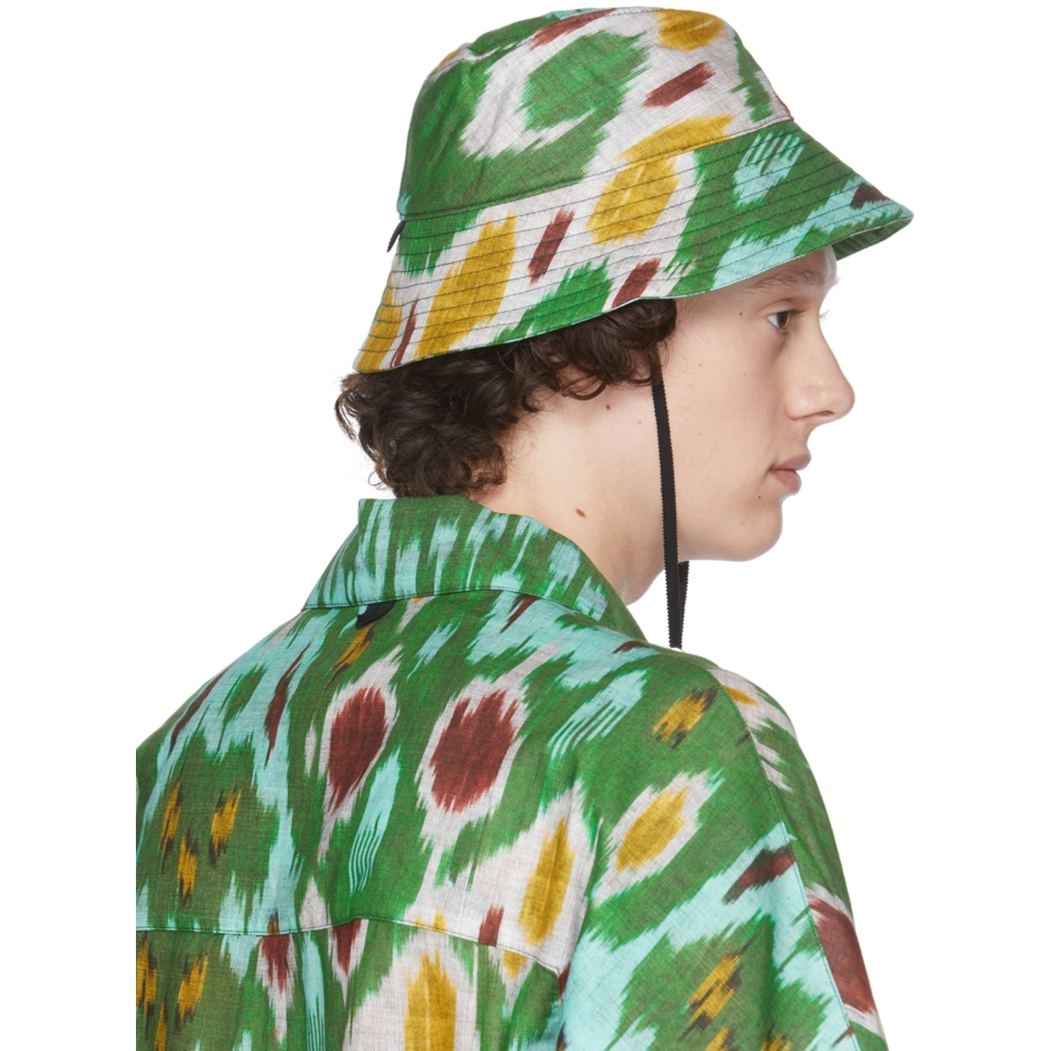  Erdem Green Cotton Bucket Hat 