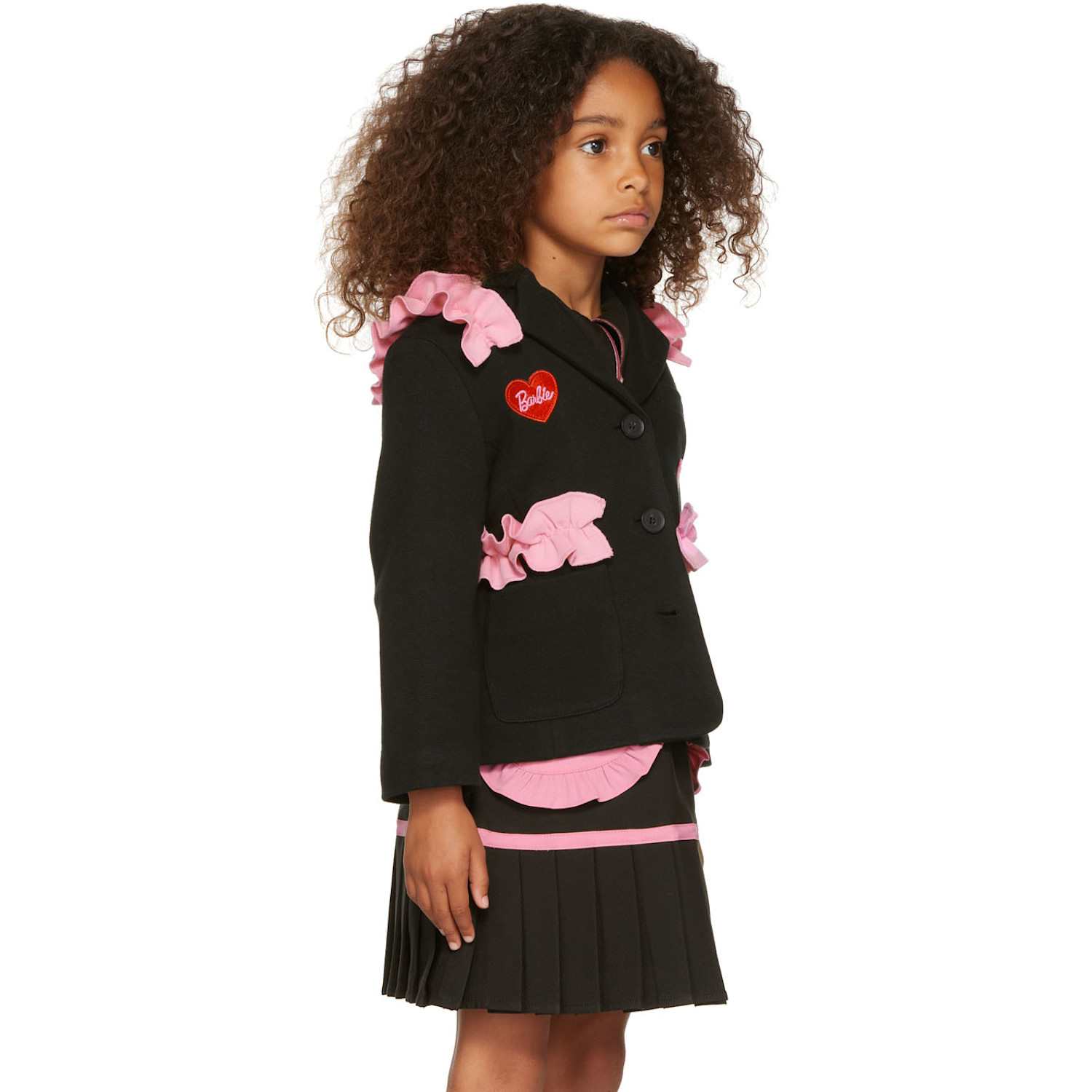  Flakiki Ssense Exclusive Kids Black Ruffled Barbie Jacket 