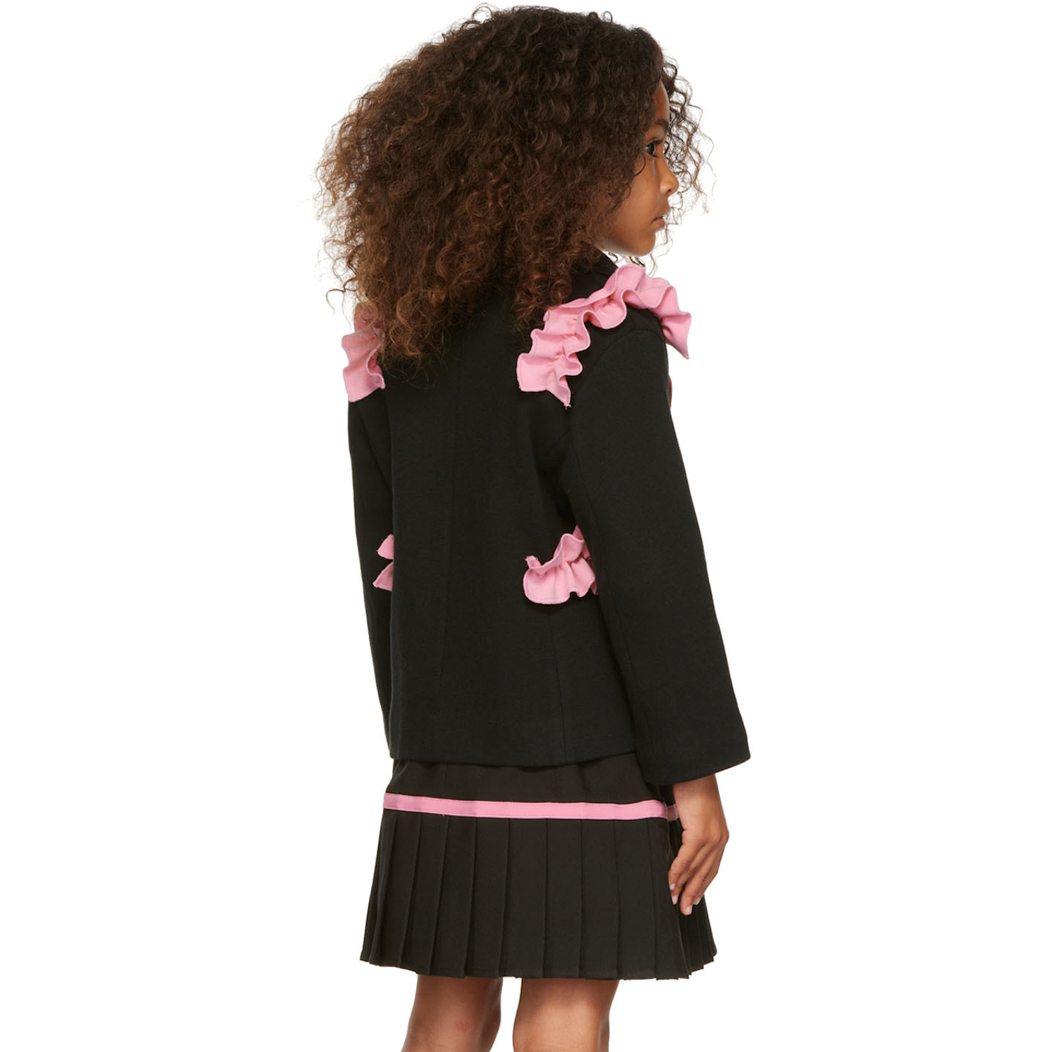  Flakiki Ssense Exclusive Kids Black Ruffled Barbie Jacket 