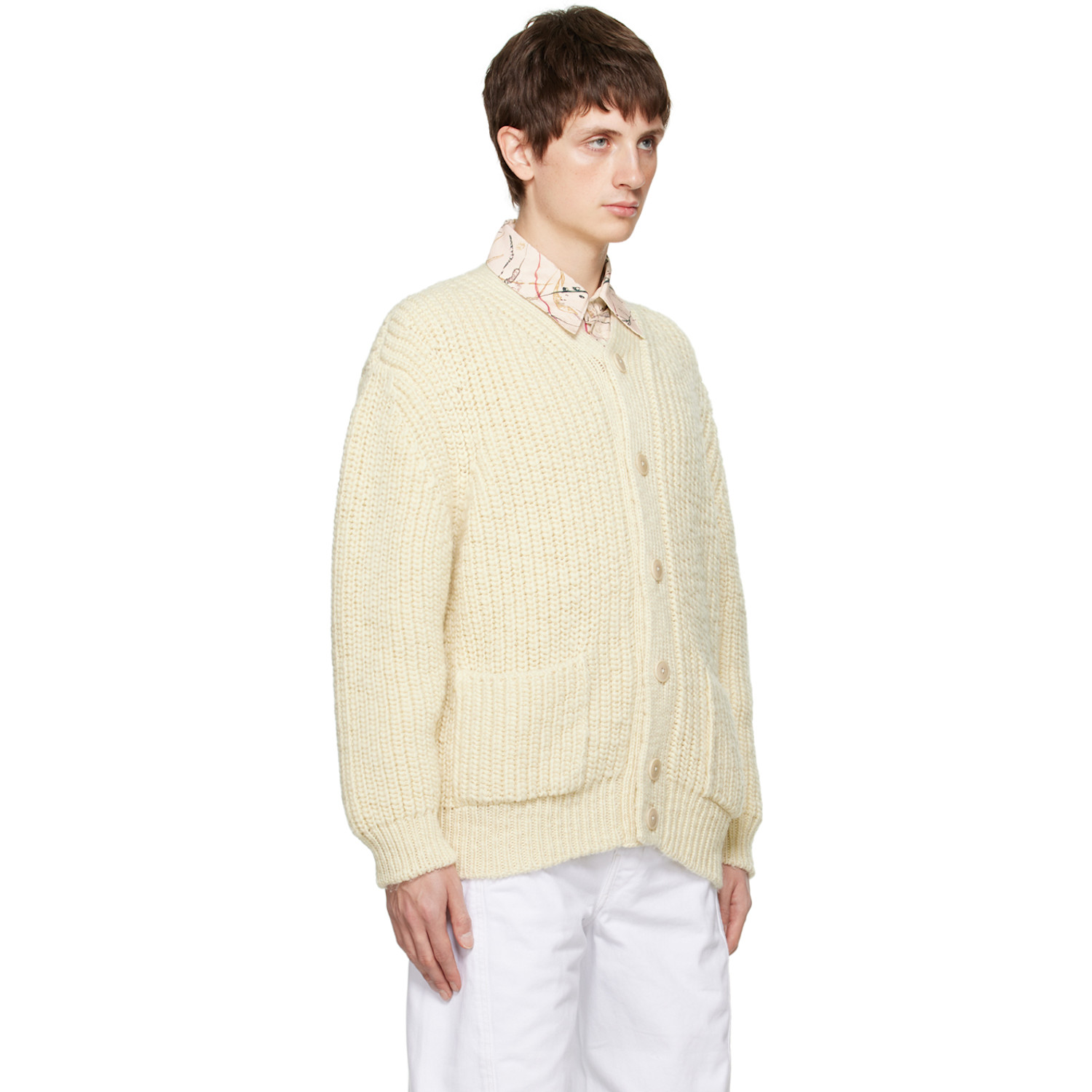  Lemaire Off-white Chunky Cardigan 