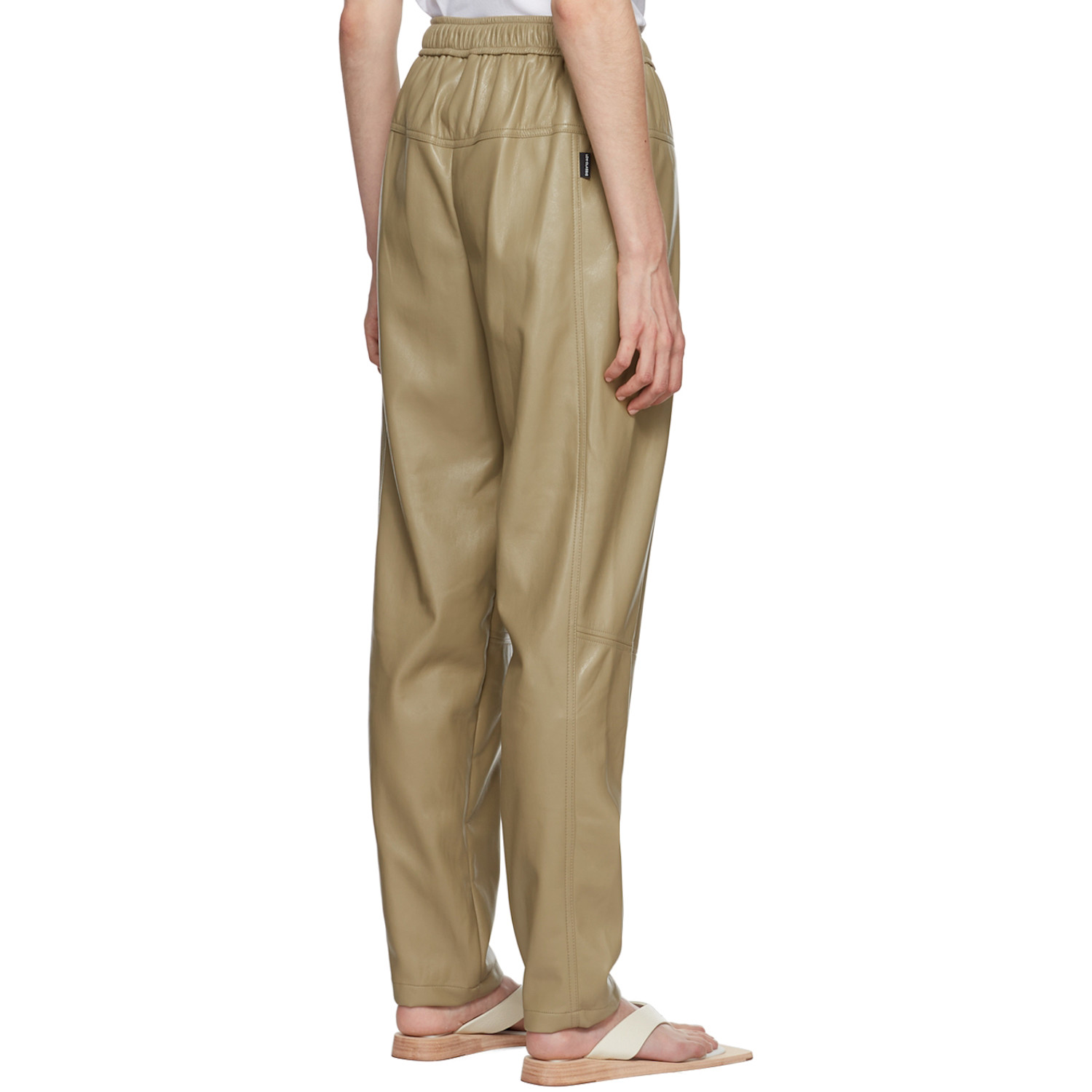  Low Classic Khaki Jogger Faux-leather Pants 