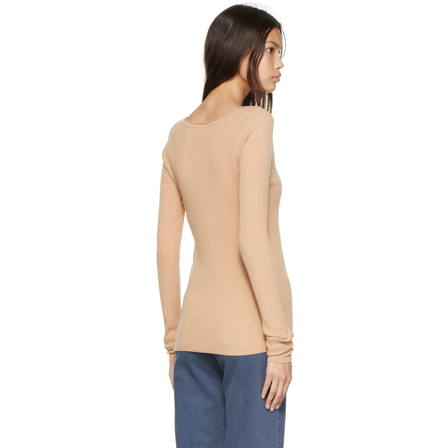  Low Classic Beige Rayon Sweater 